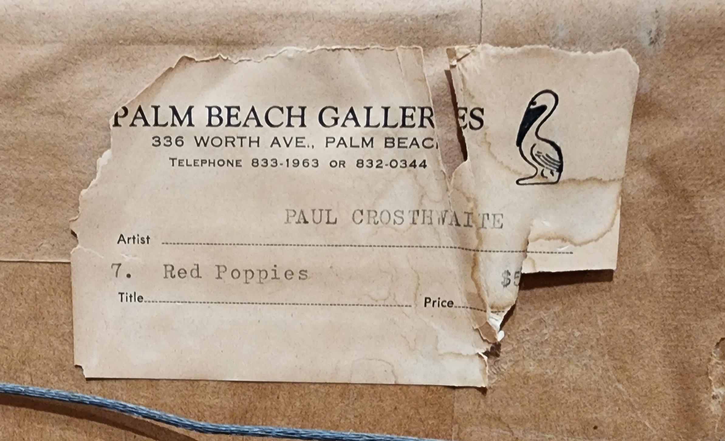 Amapolas rojas, Paisaje impresionante, Arte New Hope, Palm Beach - Painting de Paul Crosthwaite