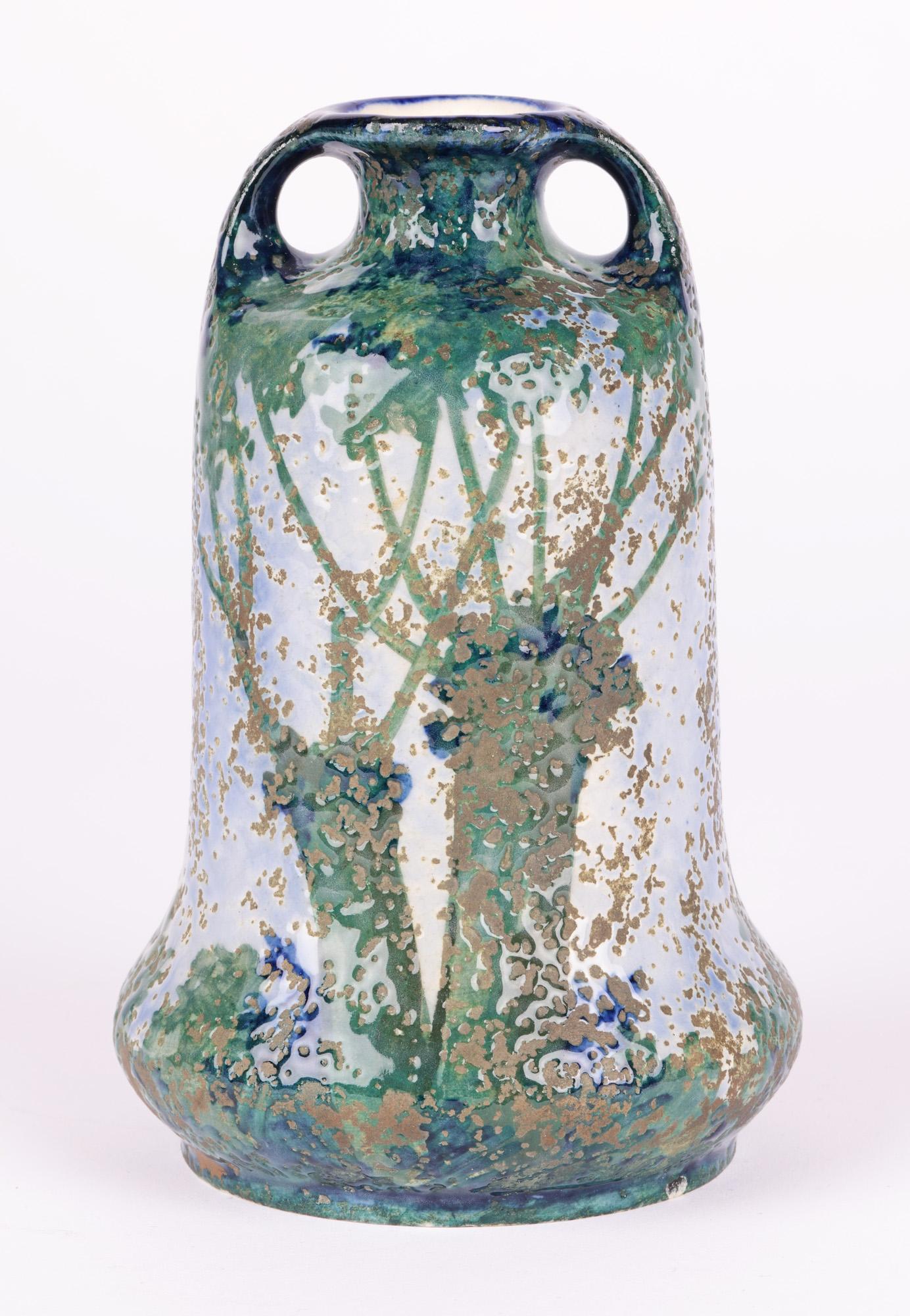 Paul Dachsel Bohemian Art Nouveau Stylized Tree Twin Handled Vase 3