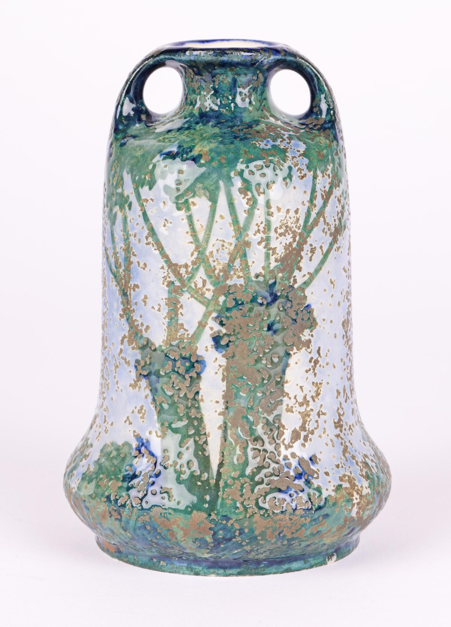 Paul Dachsel Bohemian Art Nouveau Stylized Tree Twin Handled Vase 10