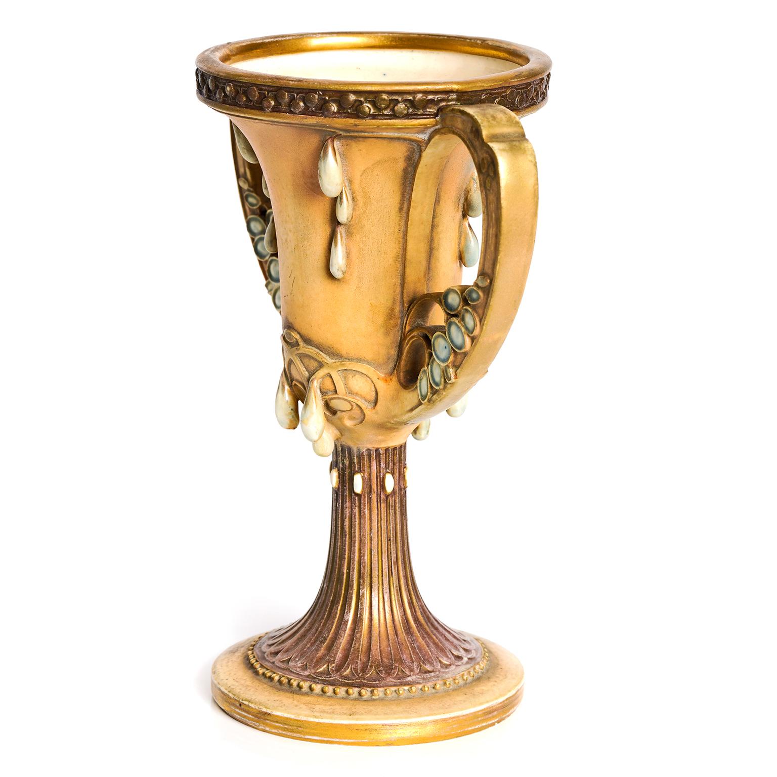 Austrian Paul Dachsel for Amphora Two Handled Vase For Sale