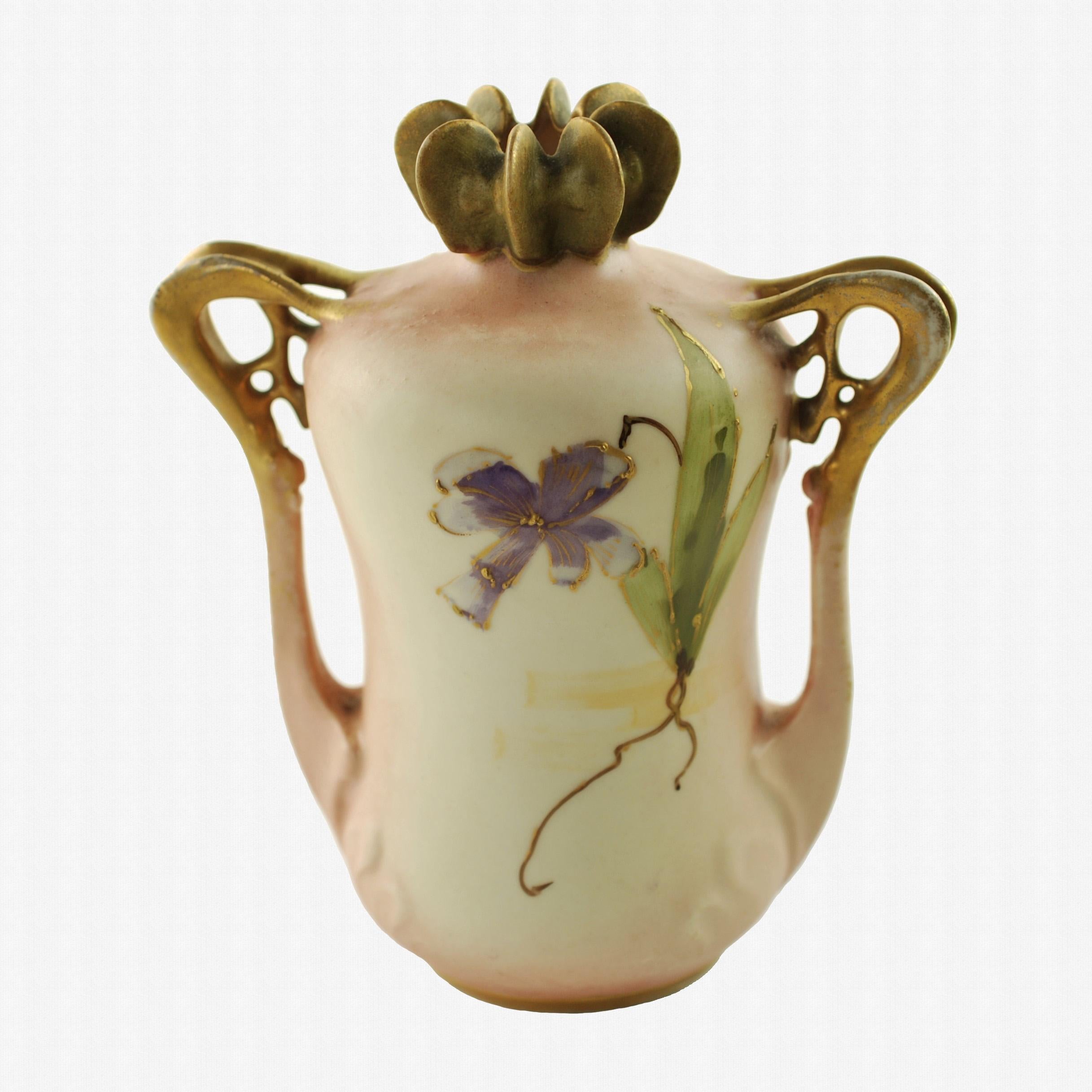 Art nouveau Vase ancien en porcelaine Paul Dachsel pour Riessner, Stellmacher et Kessel Amphora en vente