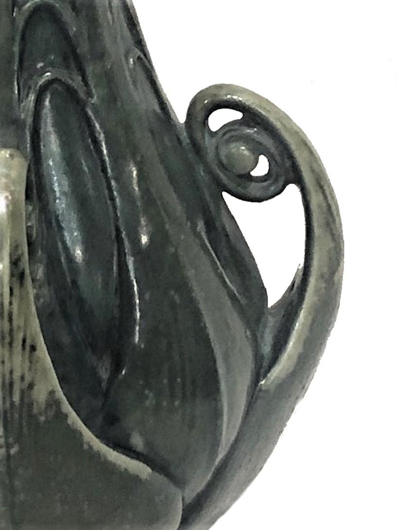 Art Nouveau Paul Dachsel for Turn Teplitz, Austrian Jugenstil Ceramic ‘Fern’ Vase, ca. 1900 For Sale