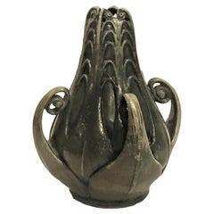 Antique Paul Dachsel for Turn Teplitz, Austrian Jugenstil Ceramic ‘Fern’ Vase, ca. 1900