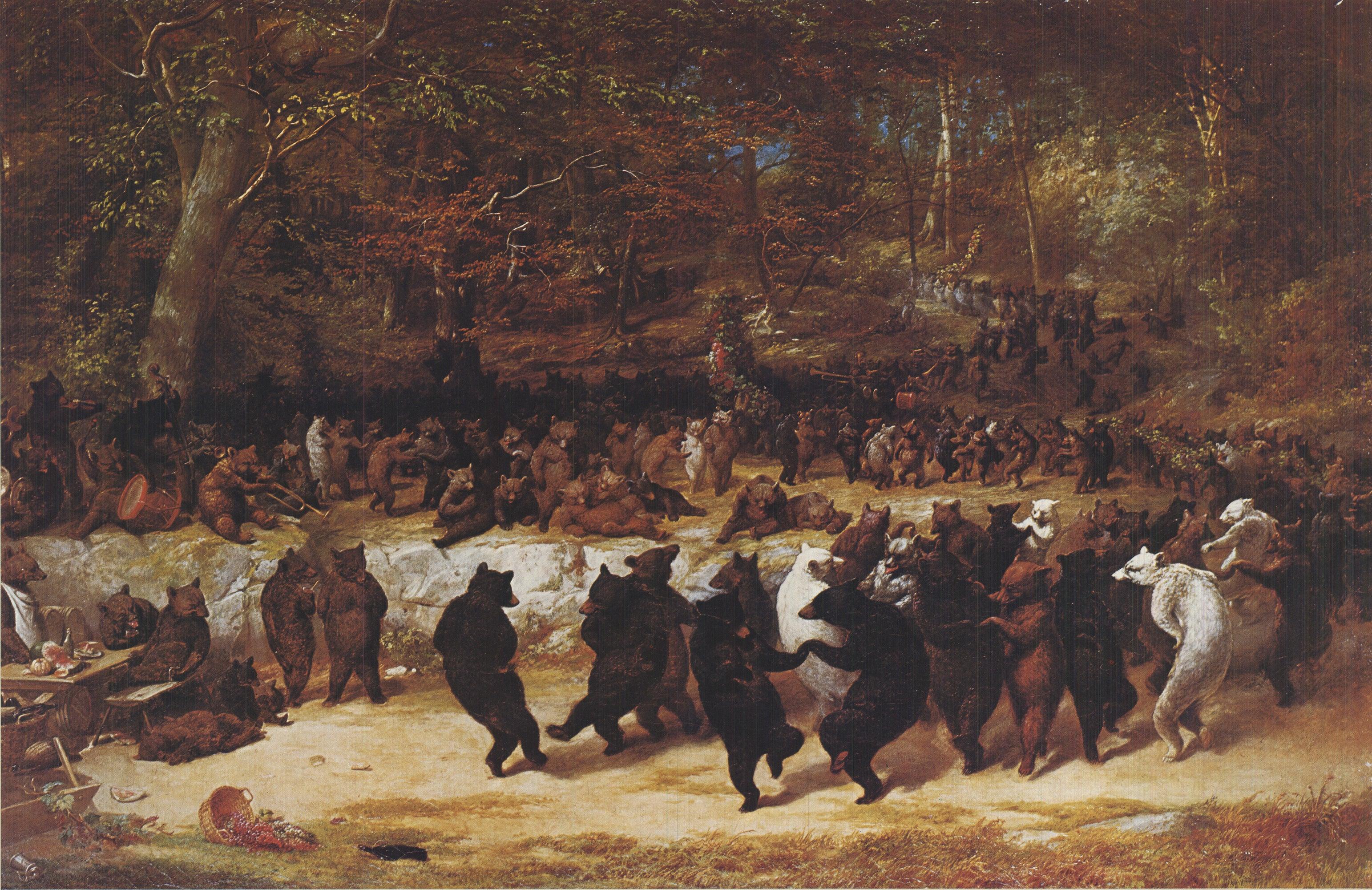 Paul Davis 'The Bear Dance...Or Wall Street Jubilee II' 1983- Vintage For Sale 1