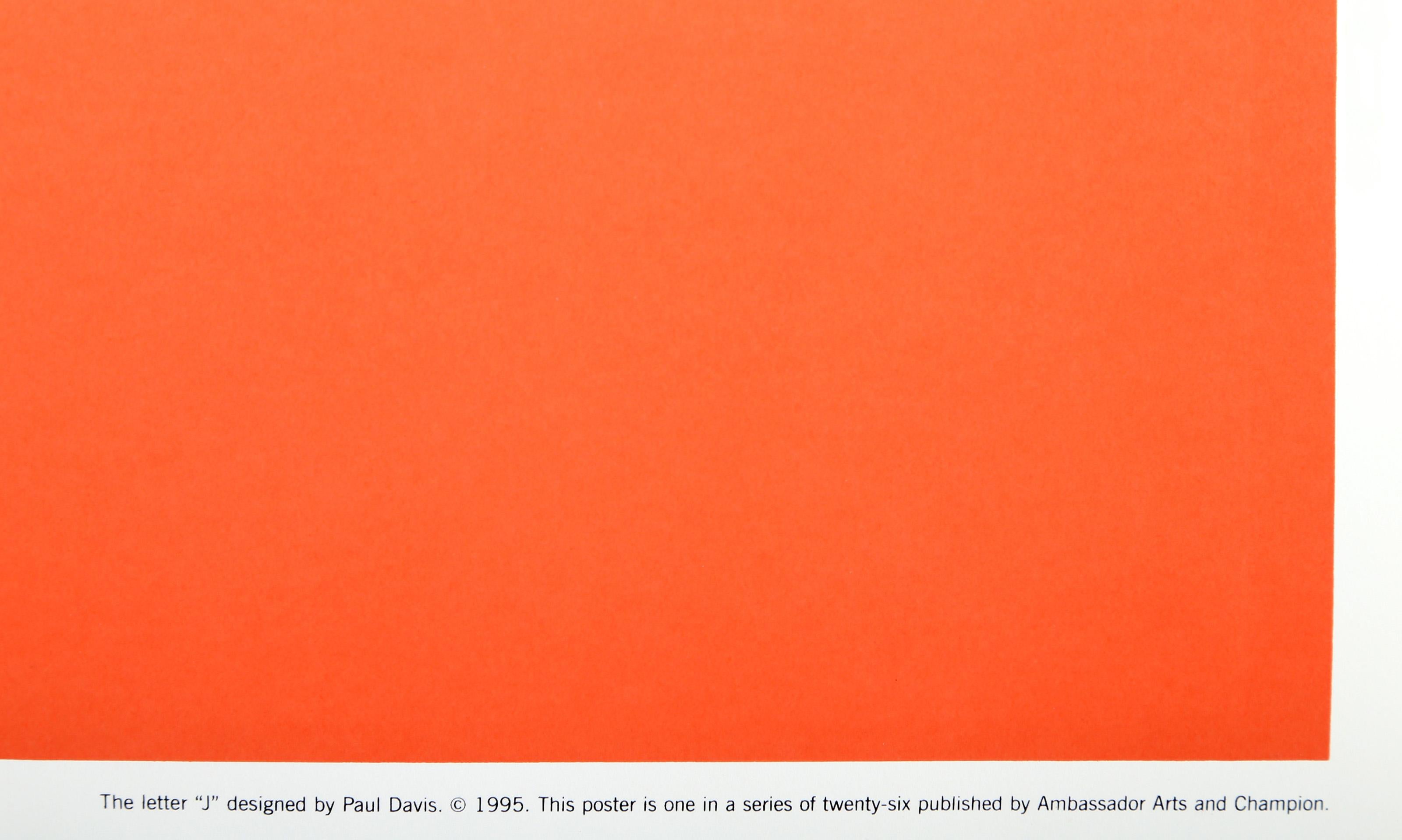 The Letter J, Pop Art Screenprint by Paul Davis For Sale 2
