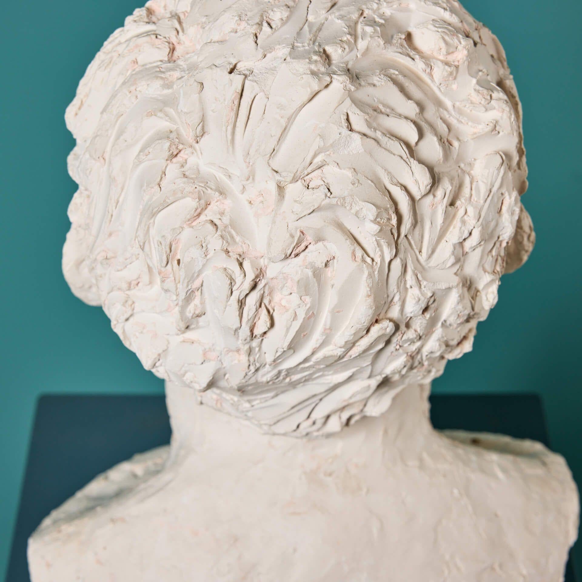 Paul Day (b. 1967) Portrait Plaster Bust of Male For Sale 3