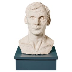 Used Paul Day (b. 1967) Portrait Plaster Bust of Male