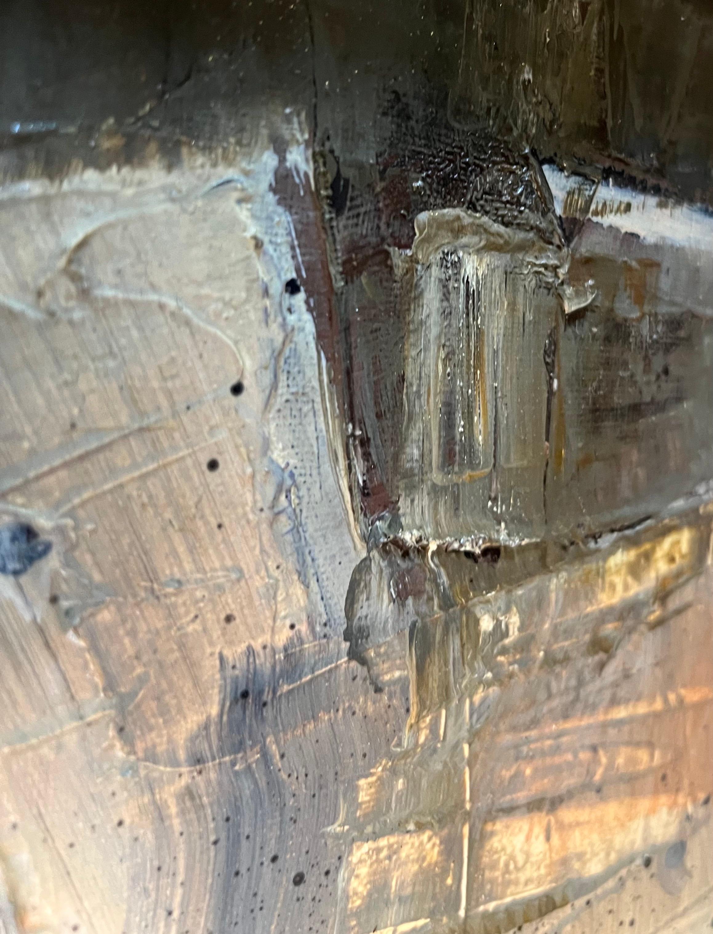 Composizione astratta di Paul Delapoterie - Olio su legno 40x53 cm 5