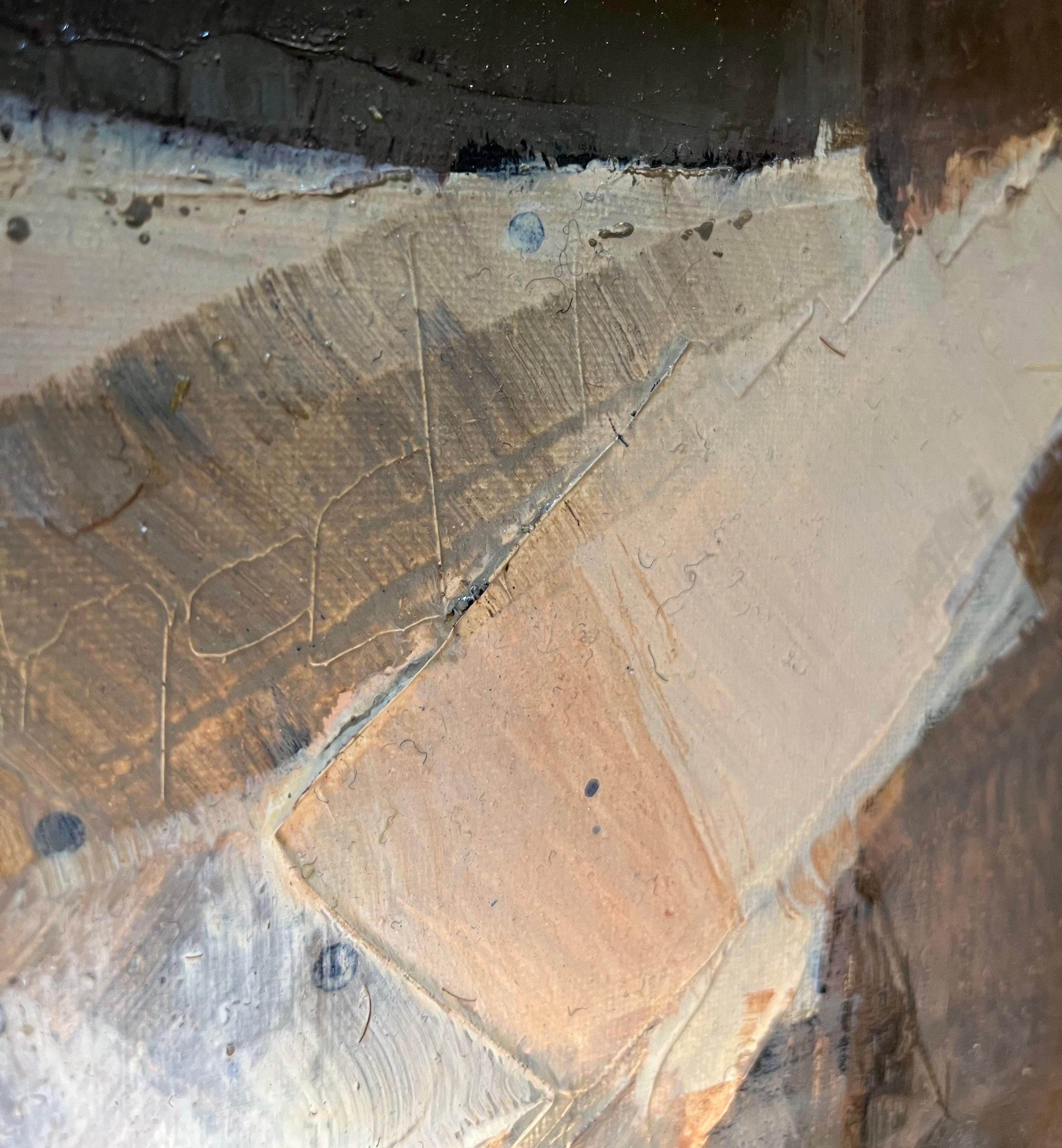 Composizione astratta di Paul Delapoterie - Olio su legno 40x53 cm 7