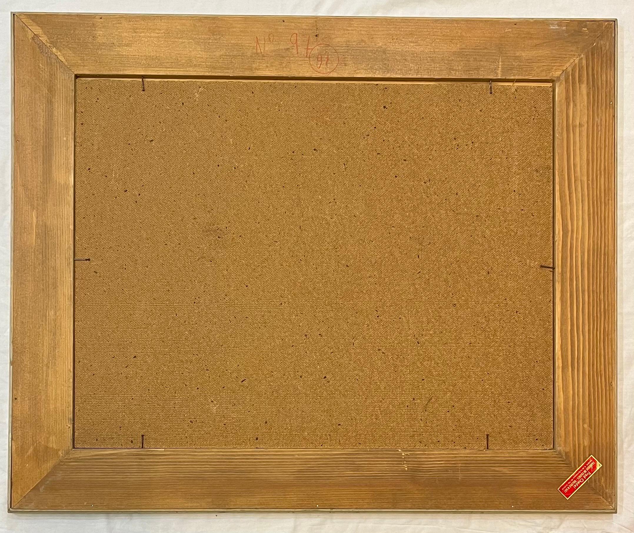 Butterfly di Paul Delapoterie - Olio su legno 49x63 cm in vendita 9