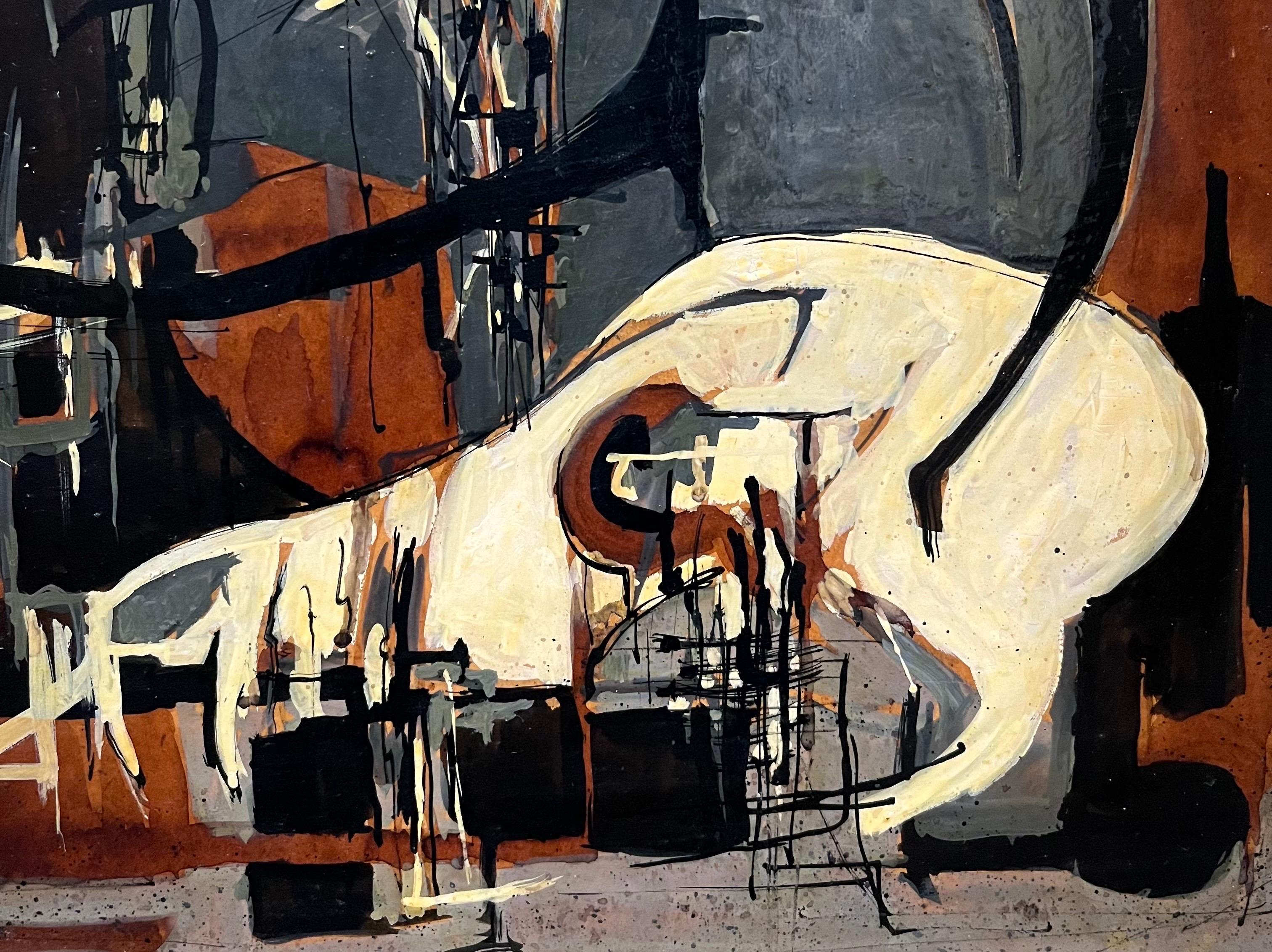 Natura morta con teschio di Paul Delapoterie - Olio su tavola 43,5x62 cm in vendita 3