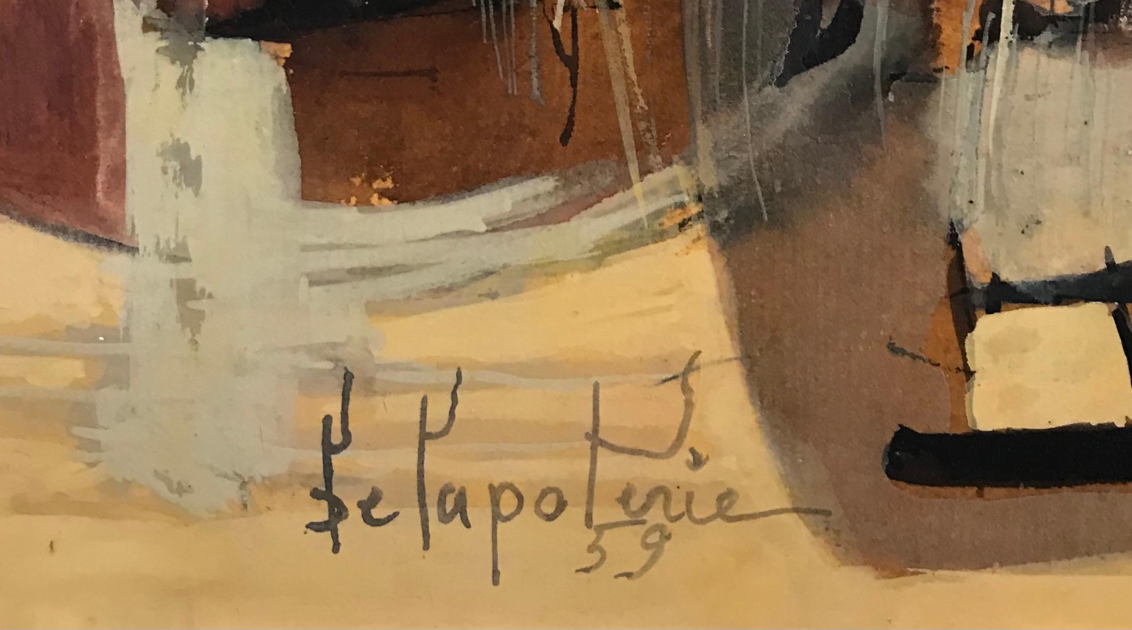 The phone - Abstract Painting by Paul Delapoterie