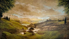 Without Title Tempera on Canvas Painting Landscape Small In Stock
