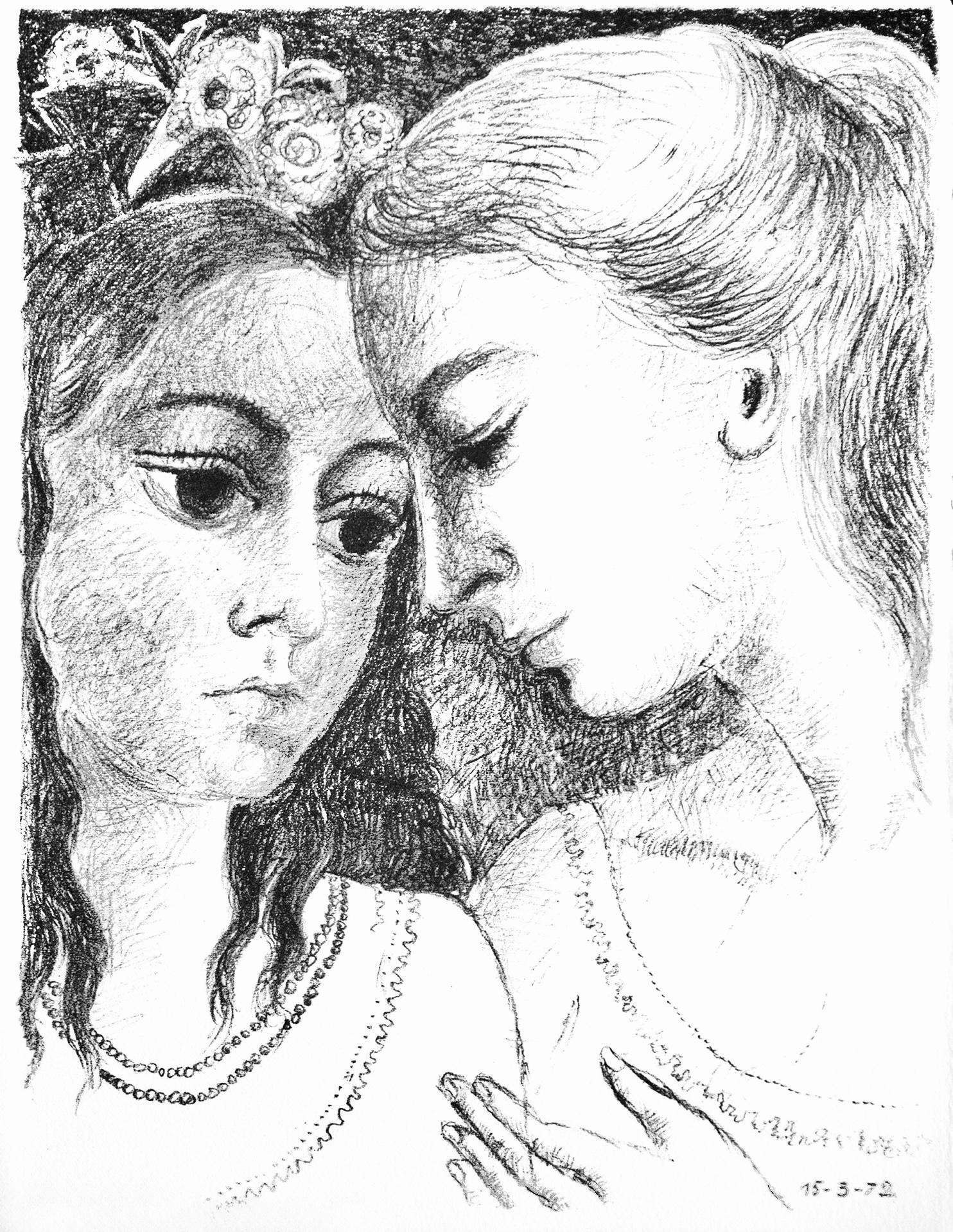 Paul Delvaux Figurative Print - (tariff free*) Confidences, Souvenirs et Portraits d'Artistes
