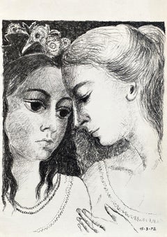 Confidences : Two Young Women – Originallithographie