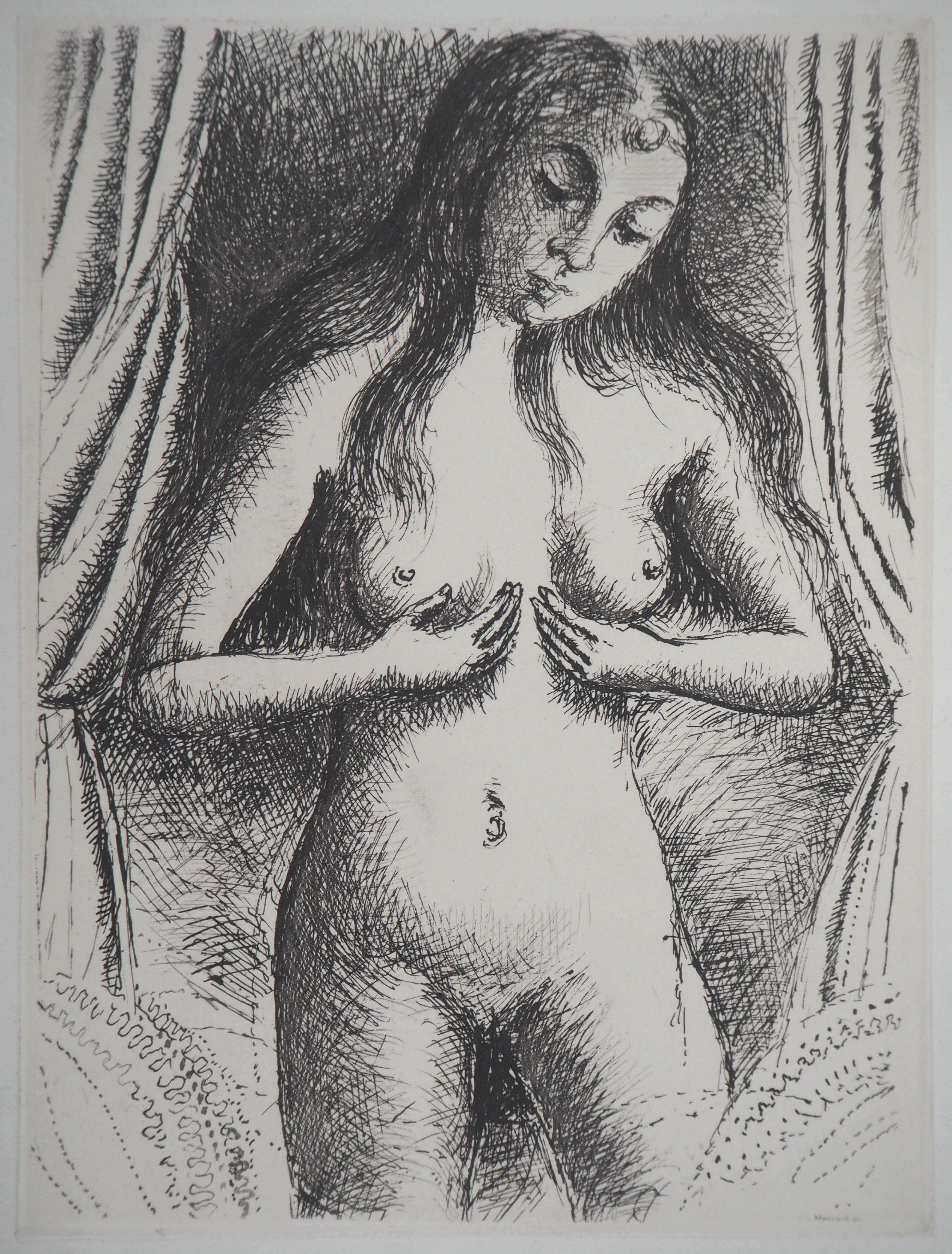 Paul Delvaux Nude Print - Desire - Etching - 1970