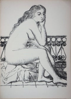 Nu rêveur - Lithographie originale