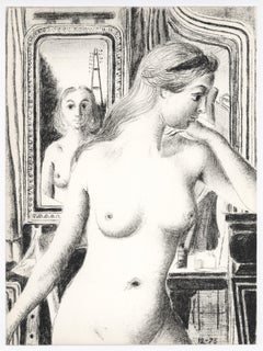 Vintage "La Reflection" original lithograph
