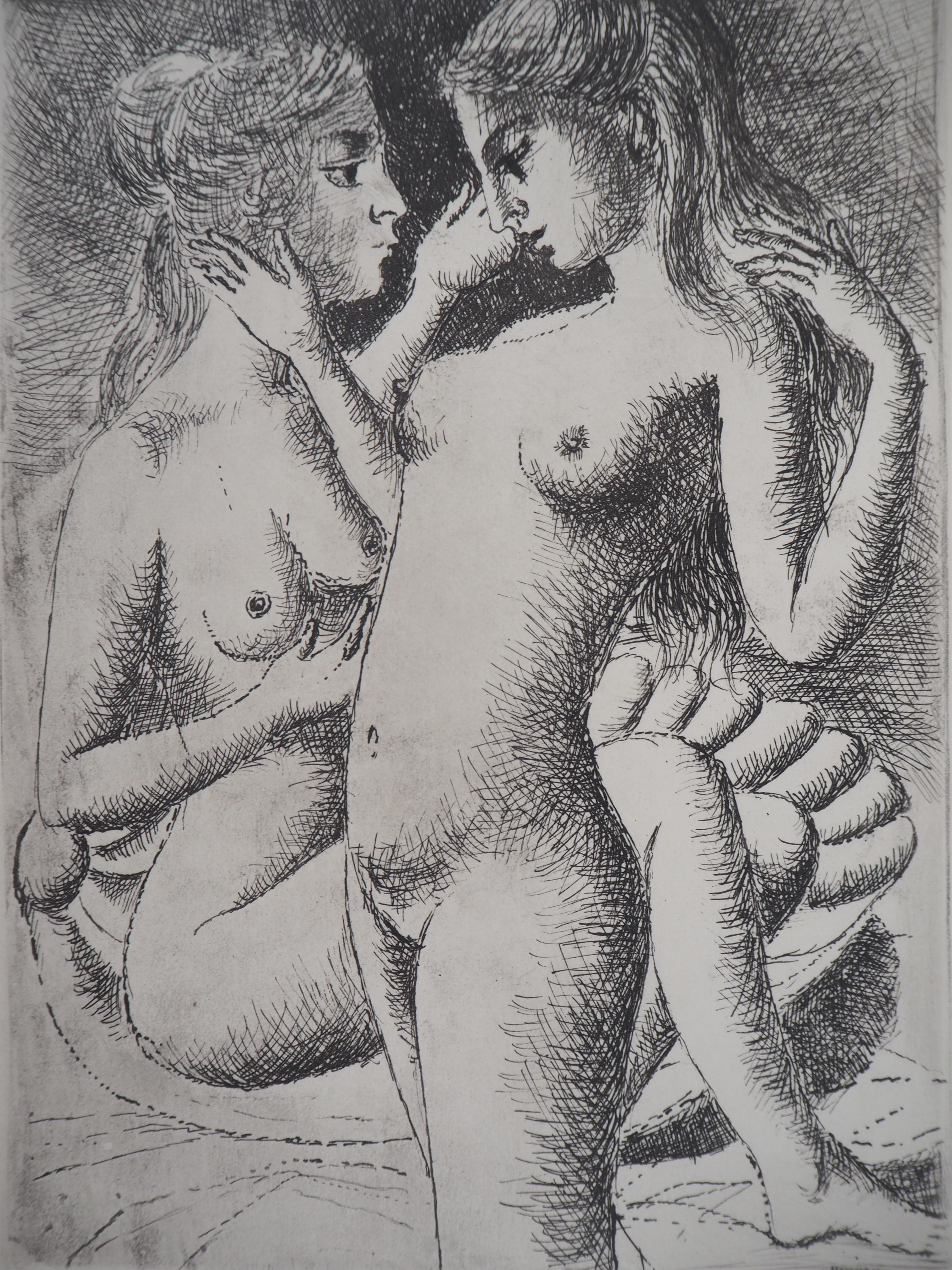Muses - Etching - 1970 - Modern Print by Paul Delvaux