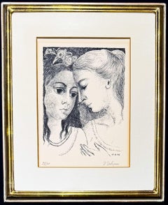 Paul Delvaux (1897-1994) - Secrets - Lithographie sur papier Arches - 1972