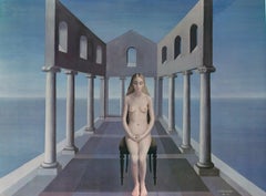 Paul Delvaux 'The Royal Belgian Exhibition' Offset Print, 1980