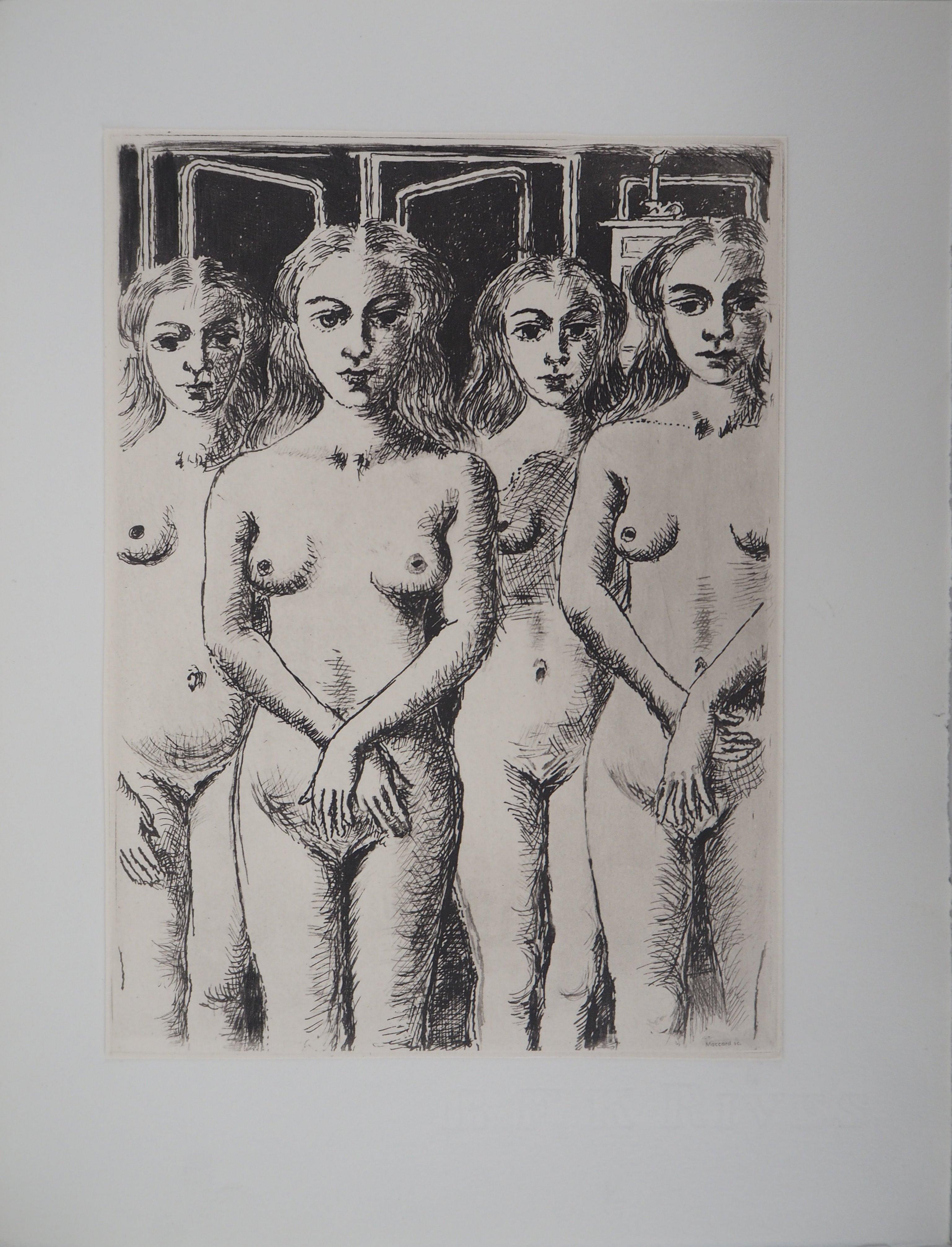 Sensuous Dream - Etching - 1970 - Print by Paul Delvaux