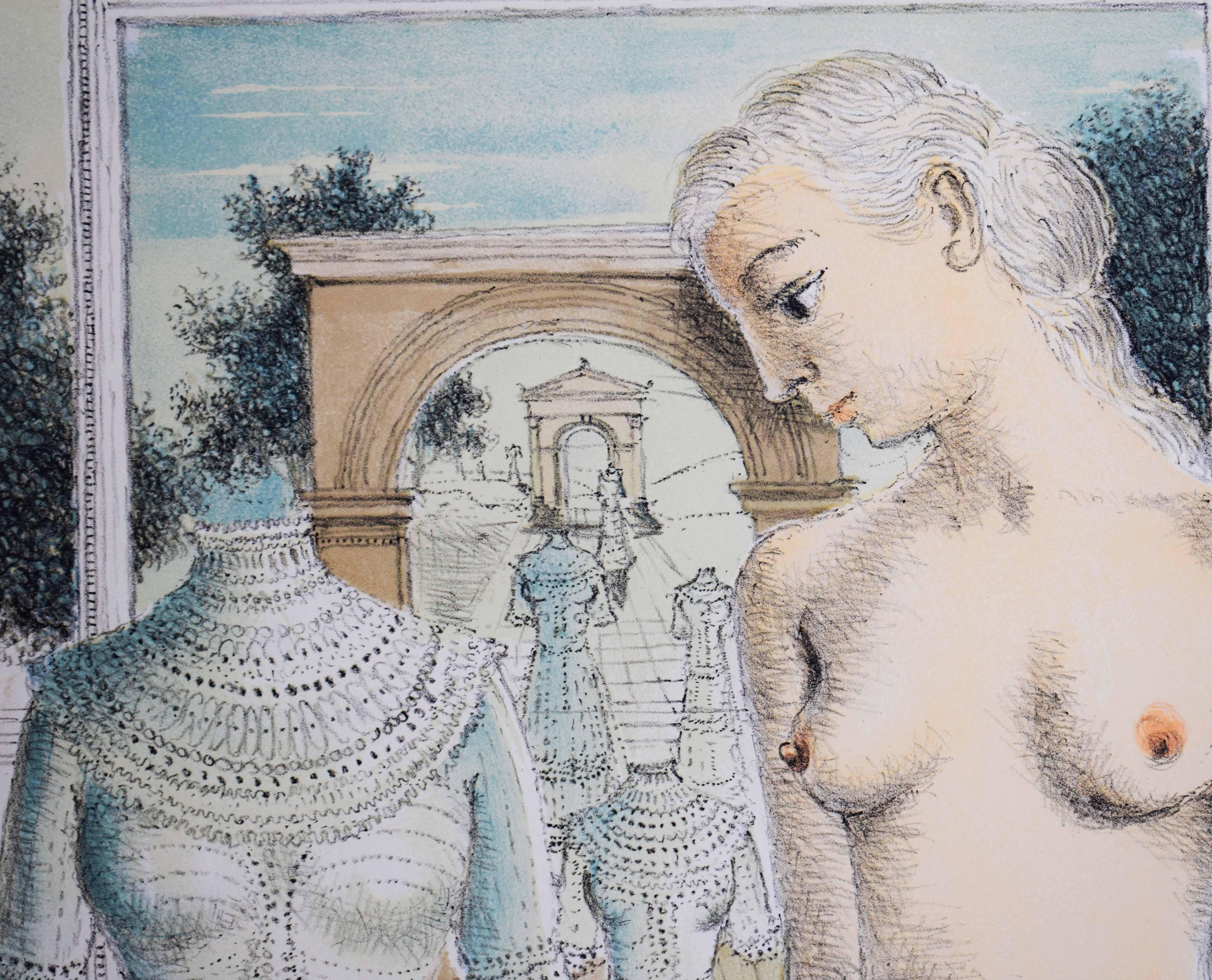 Cette lithographie originale en couleurs est signée par l'artiste au crayon 