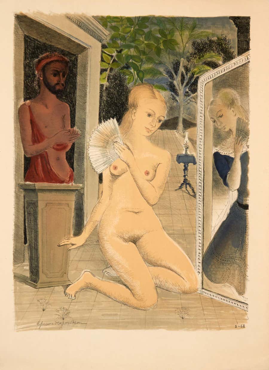 The Fan by Paul Delvaux (1968)