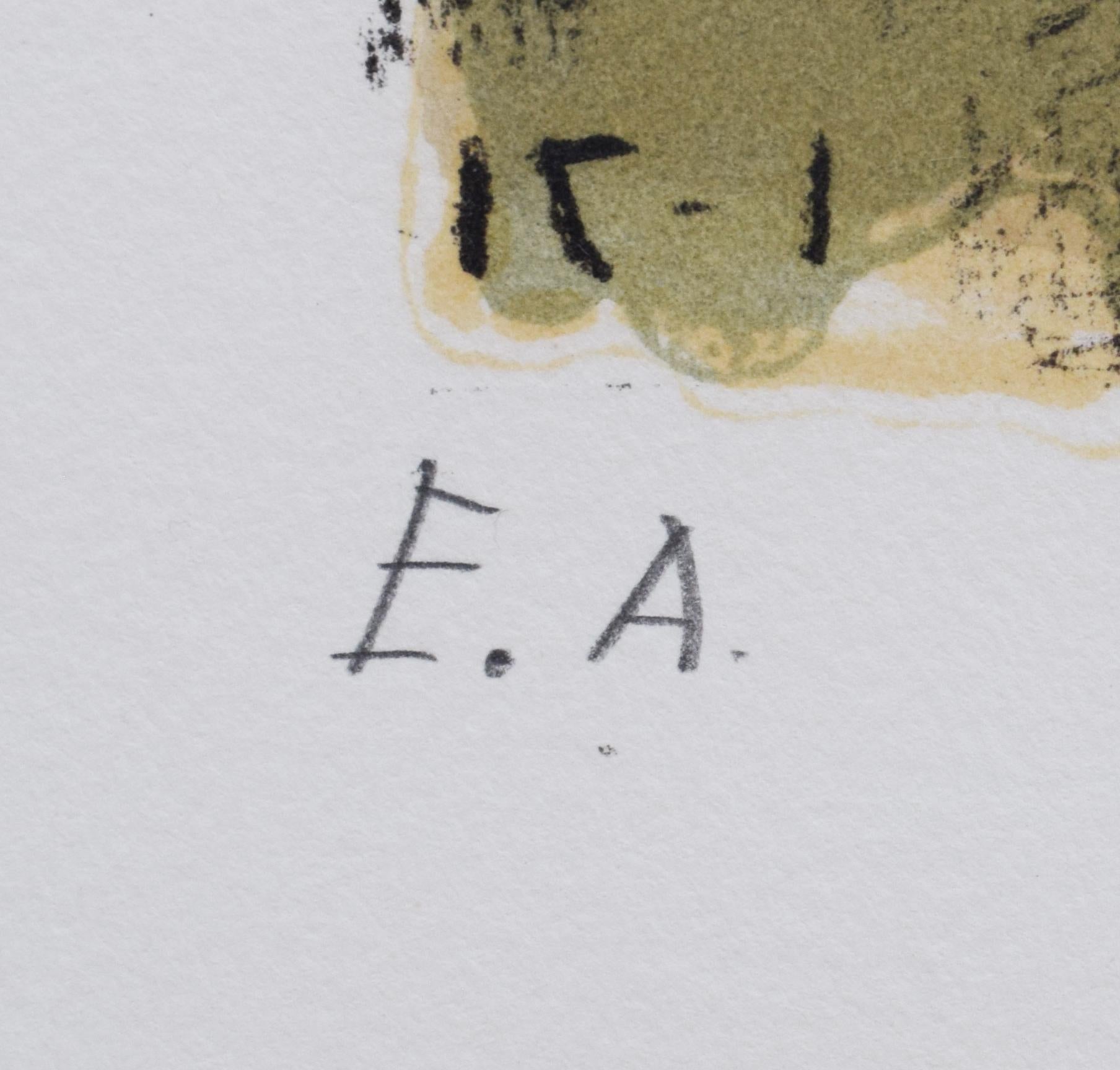 Questa litografia originale a colori è firmata a mano dall'artista a matita 
