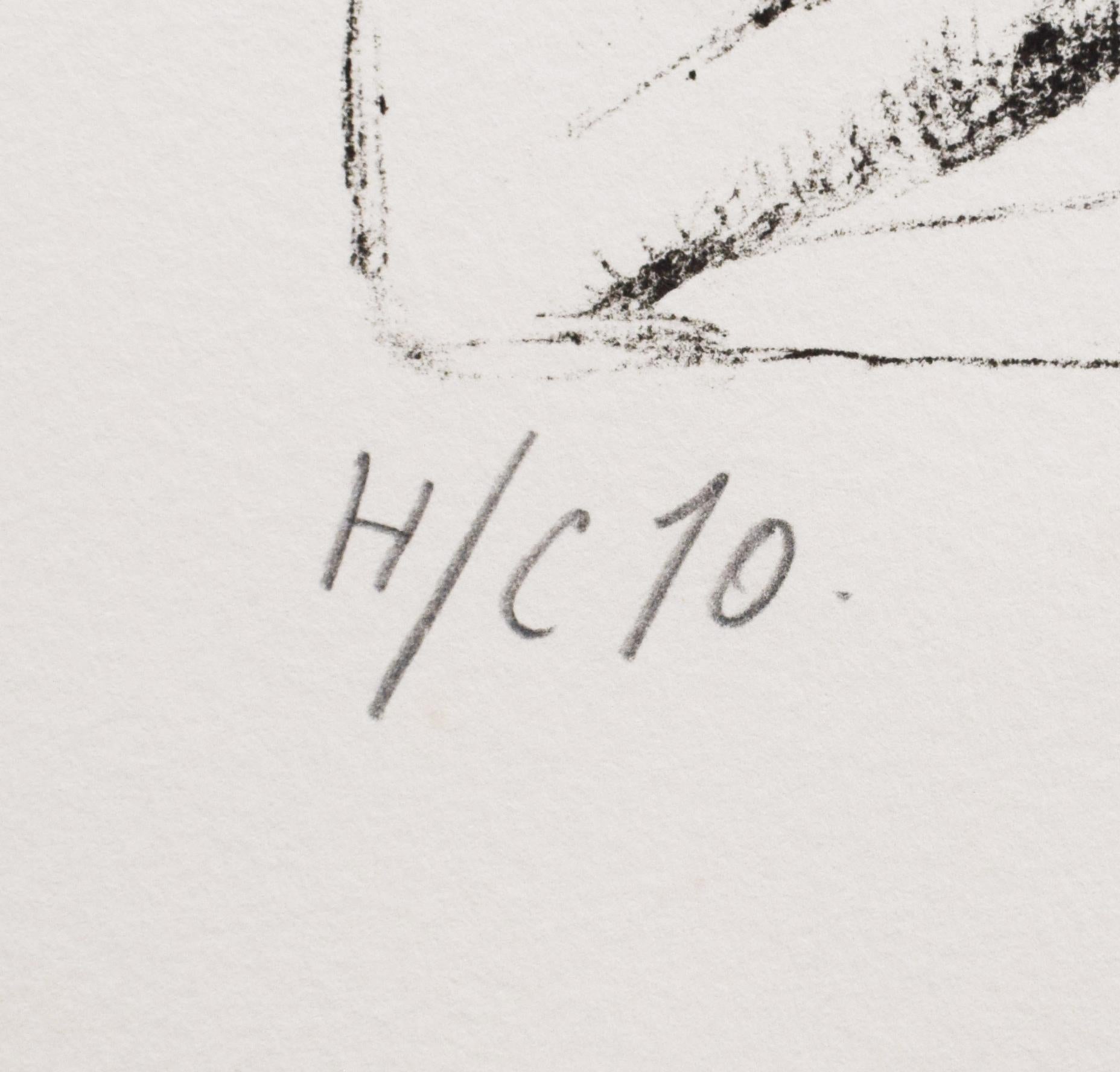 This original lithograph is hand signed by the artist in pencil 