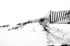 Fence de plage d'hiver l