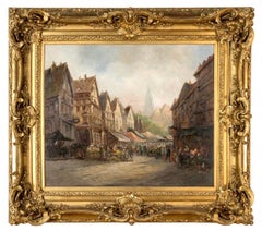 "Scène de marché Strasbourg, France"