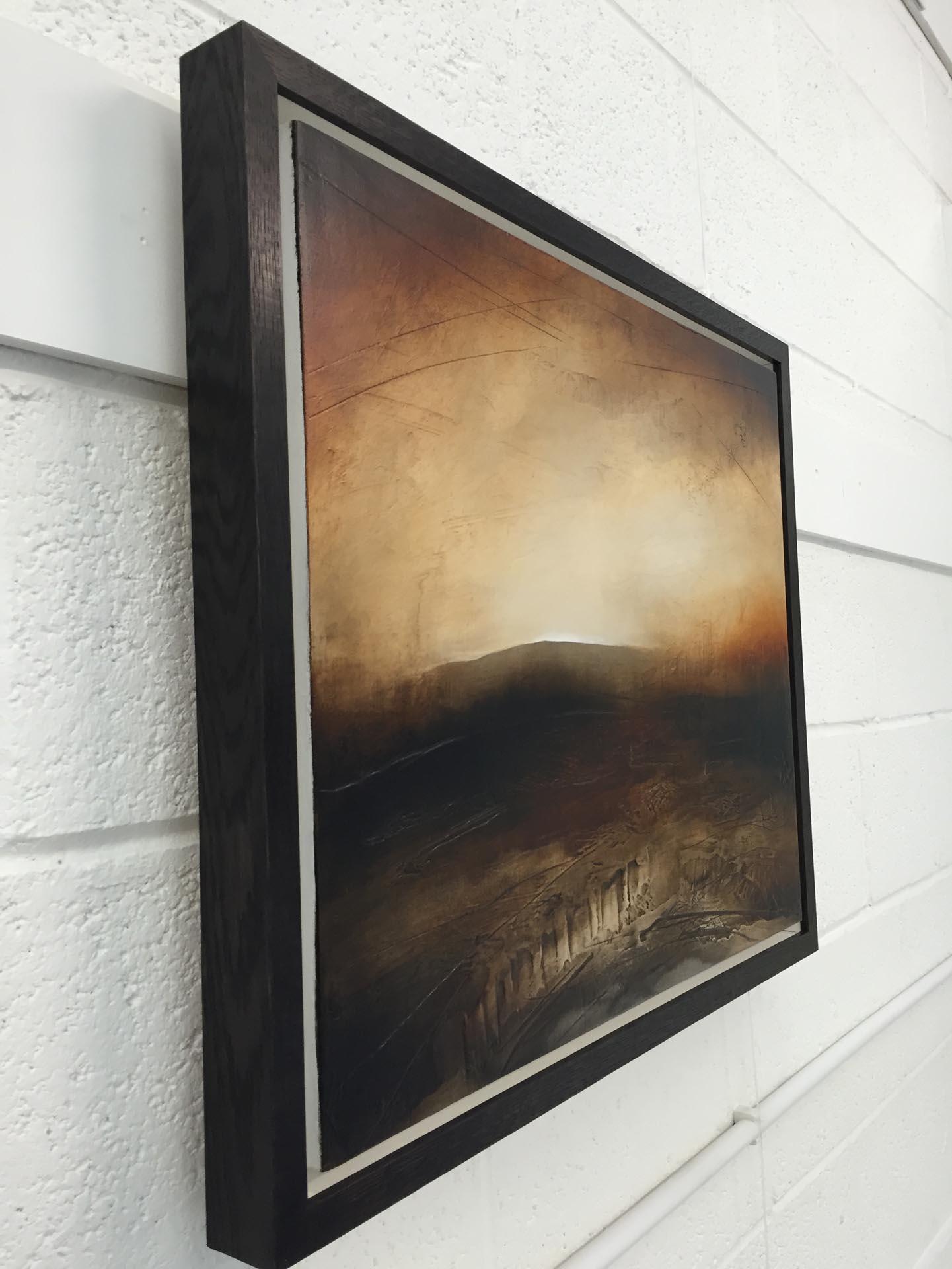 Atmospheric Abstract Landscape Painting of British Moorland with Earthy Tones For Sale 2