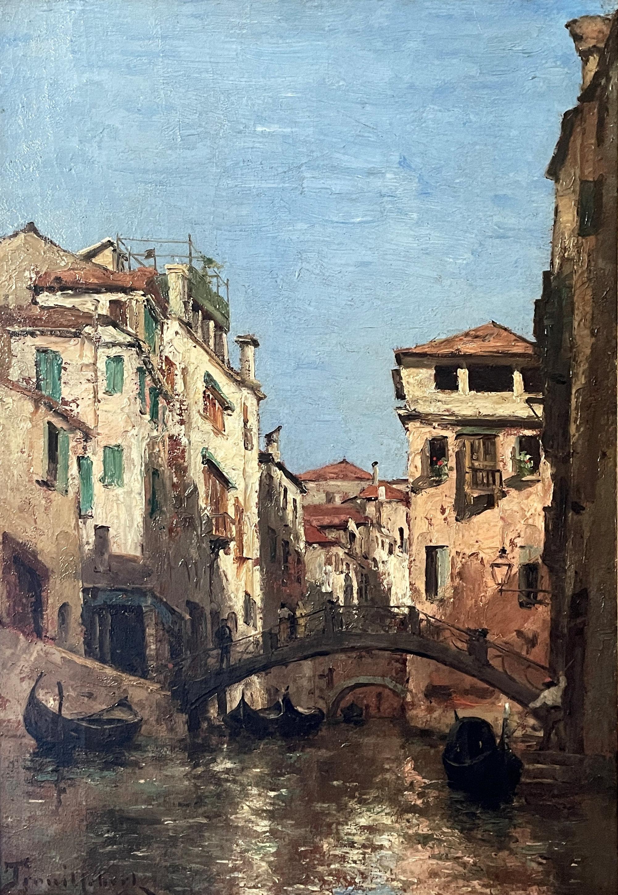 Paul Desire Trouillebert Landscape Painting - "Canal Pinelli, Venise" Paul Désiré Trouillebert, Venetian Scene in Italy
