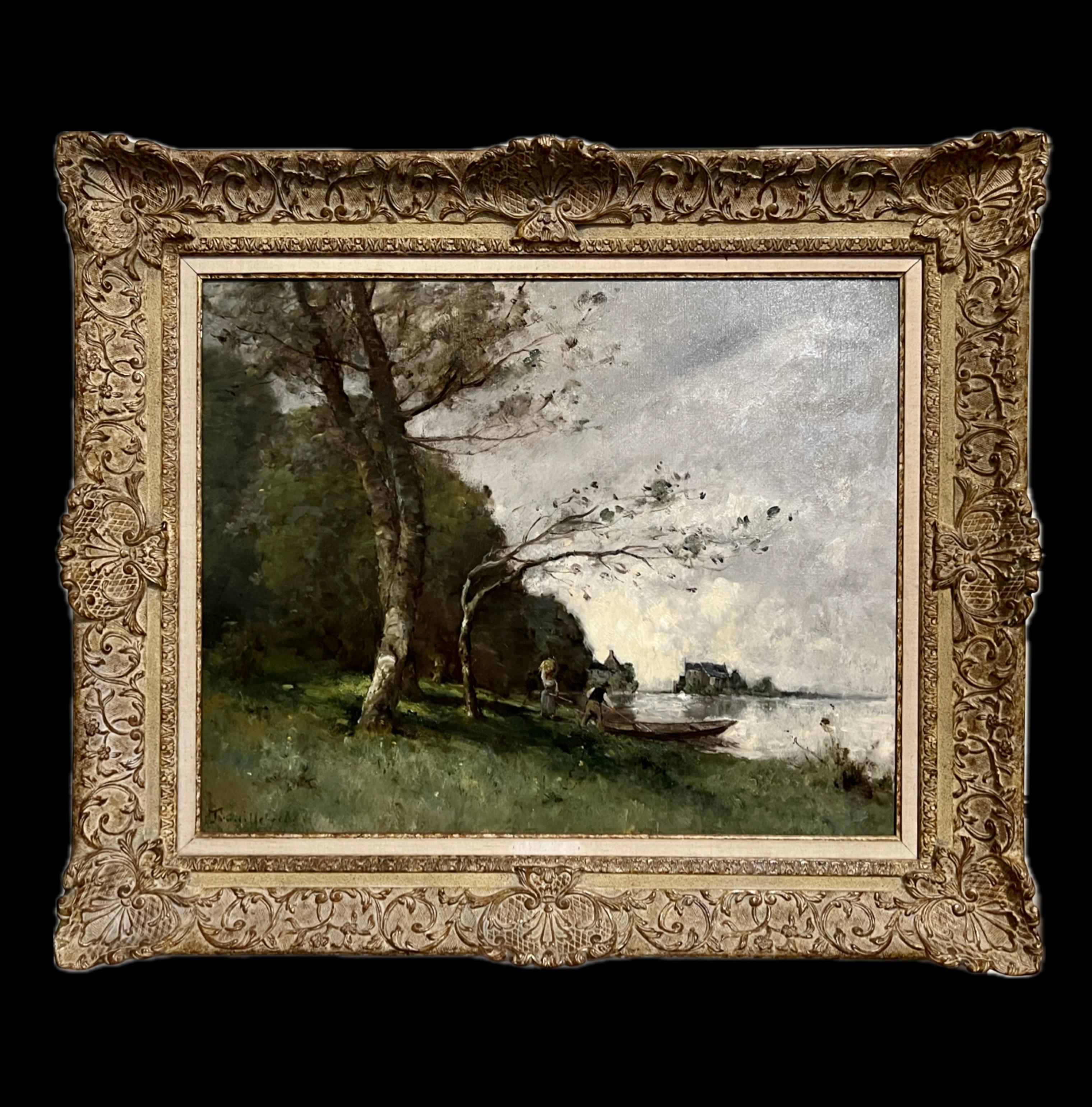 Moulin sur la Vienne - Painting di Paul Desire Trouillebert