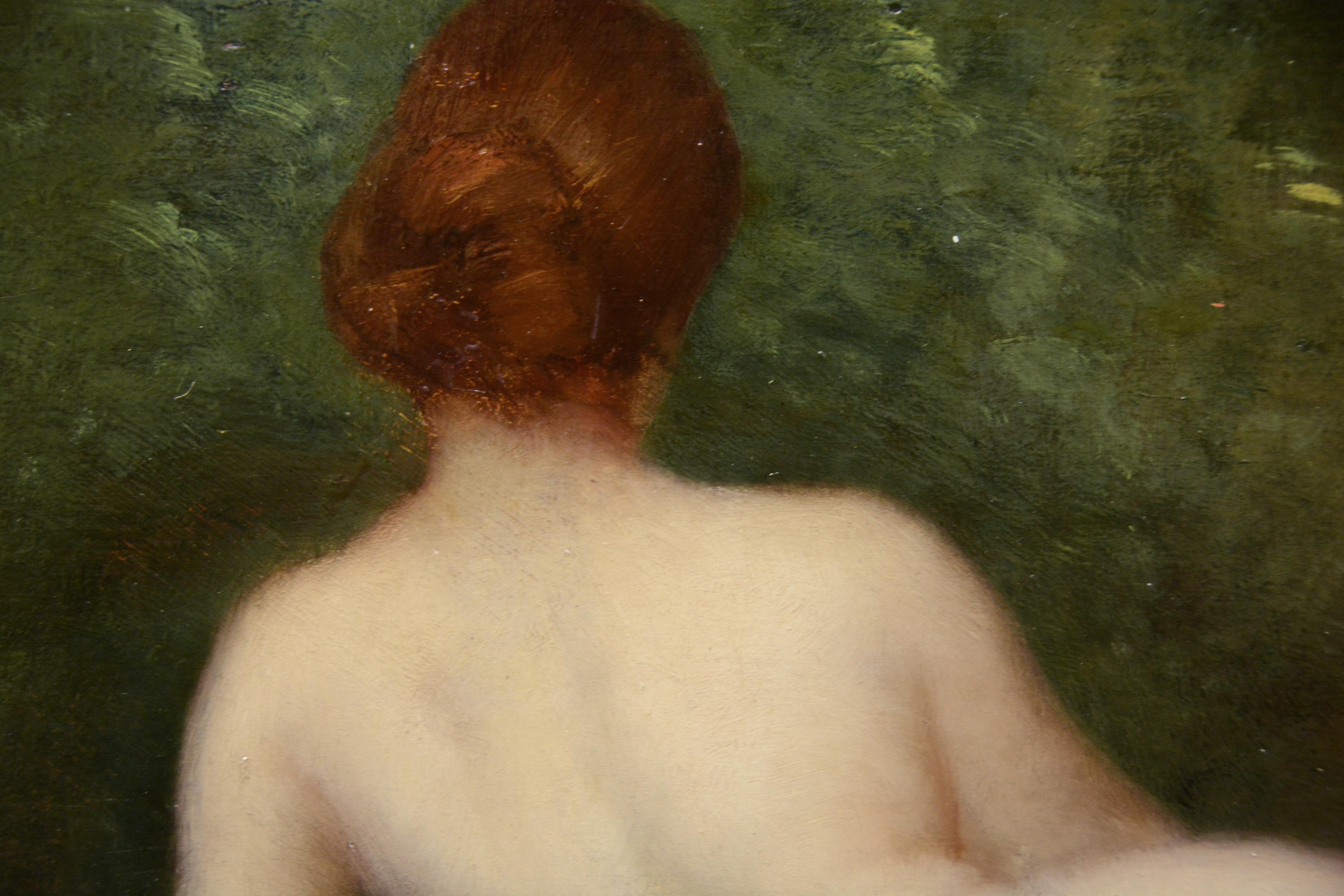 Nu allongé de dos (Nudo sdraiato) - Painting di Paul Desire Trouillebert