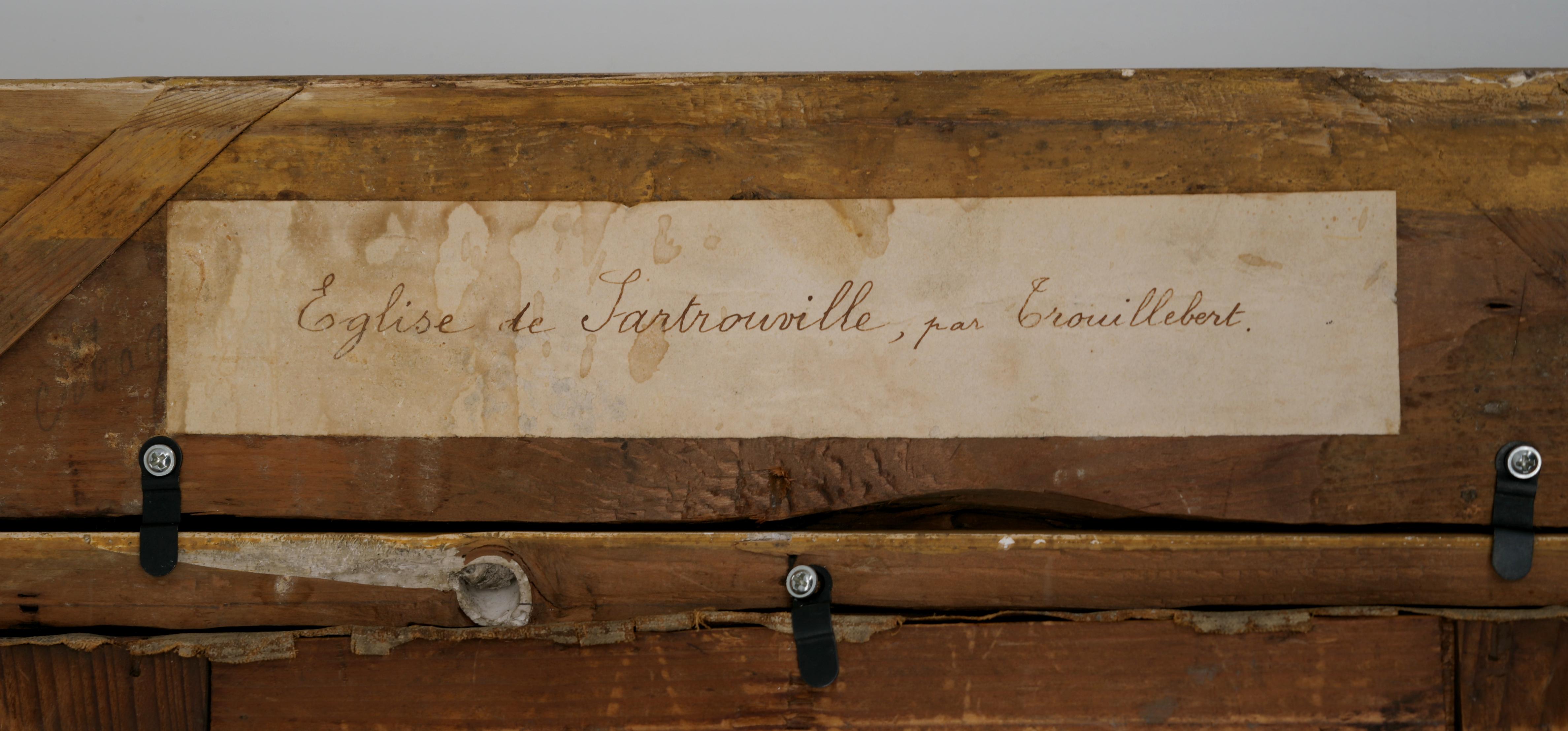 Paul-Desire TROUILLEBERT , Sartrouville Kirche, Öl auf Leinwand, 19. Jahrhundert. im Angebot 8