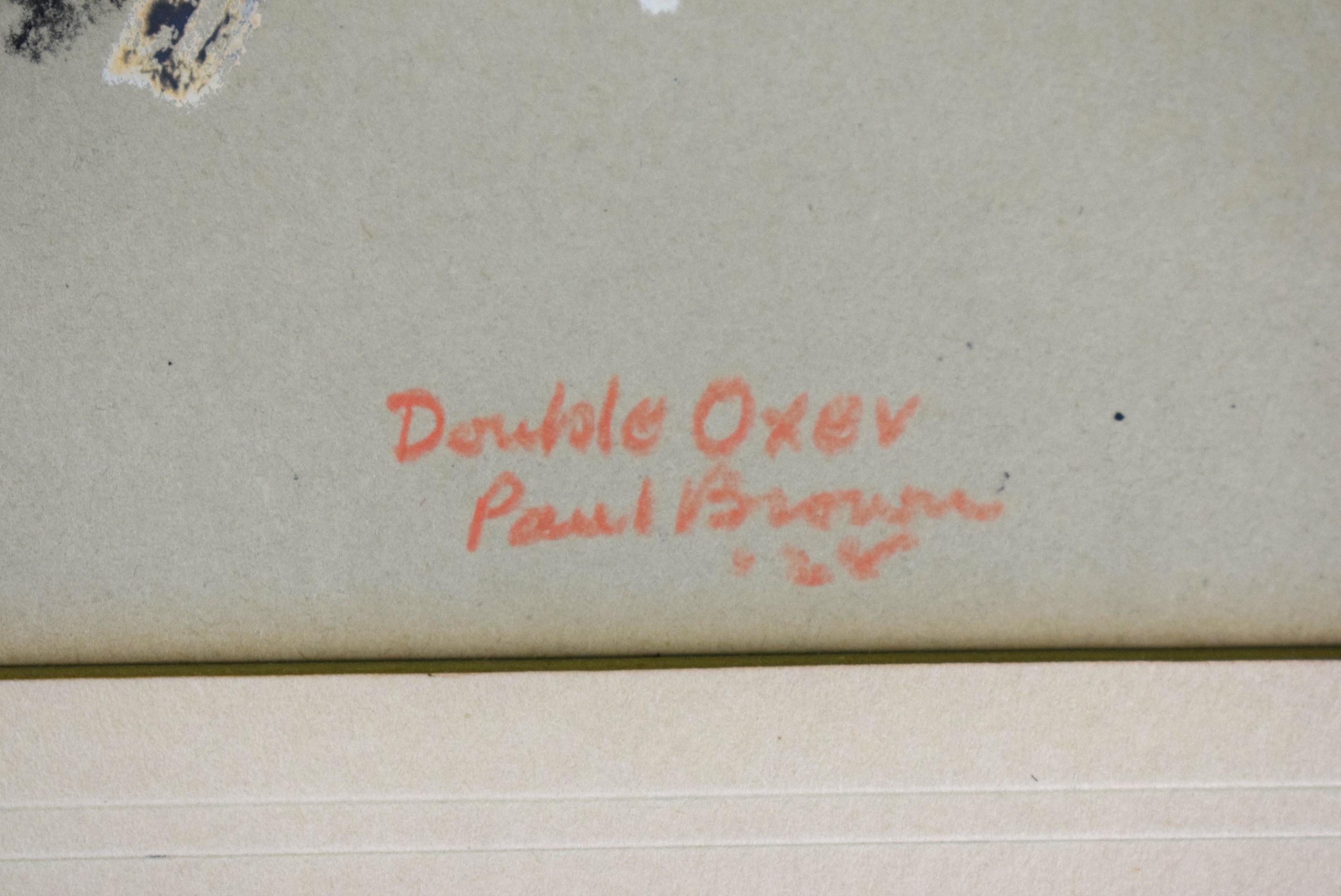 „Double Over“-Pullover in Gouache von Paul Desmond Brown (1893-1958) im Angebot 1
