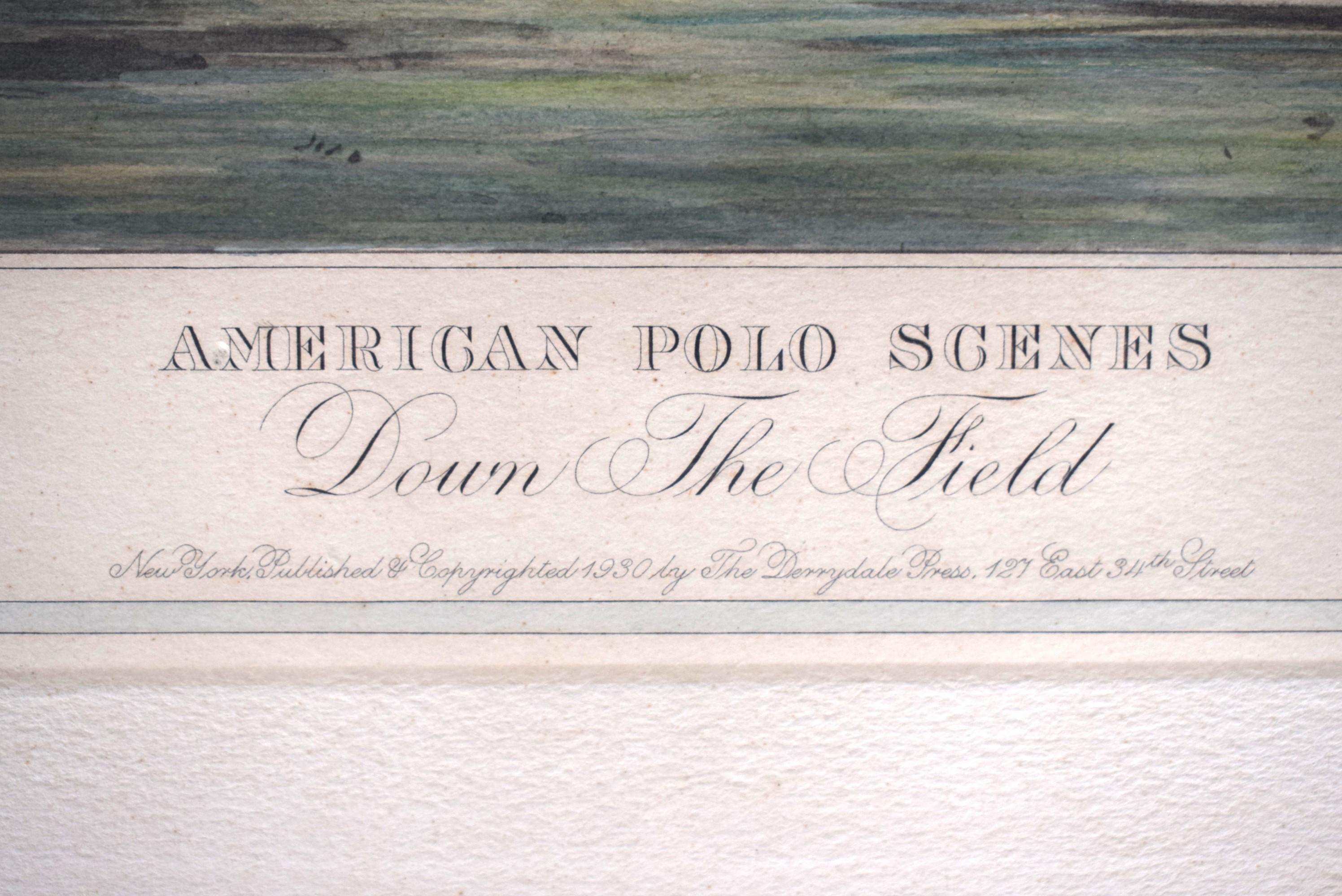 American Polo Scenes Down The Field 1930 Paul Brown For Sale 1