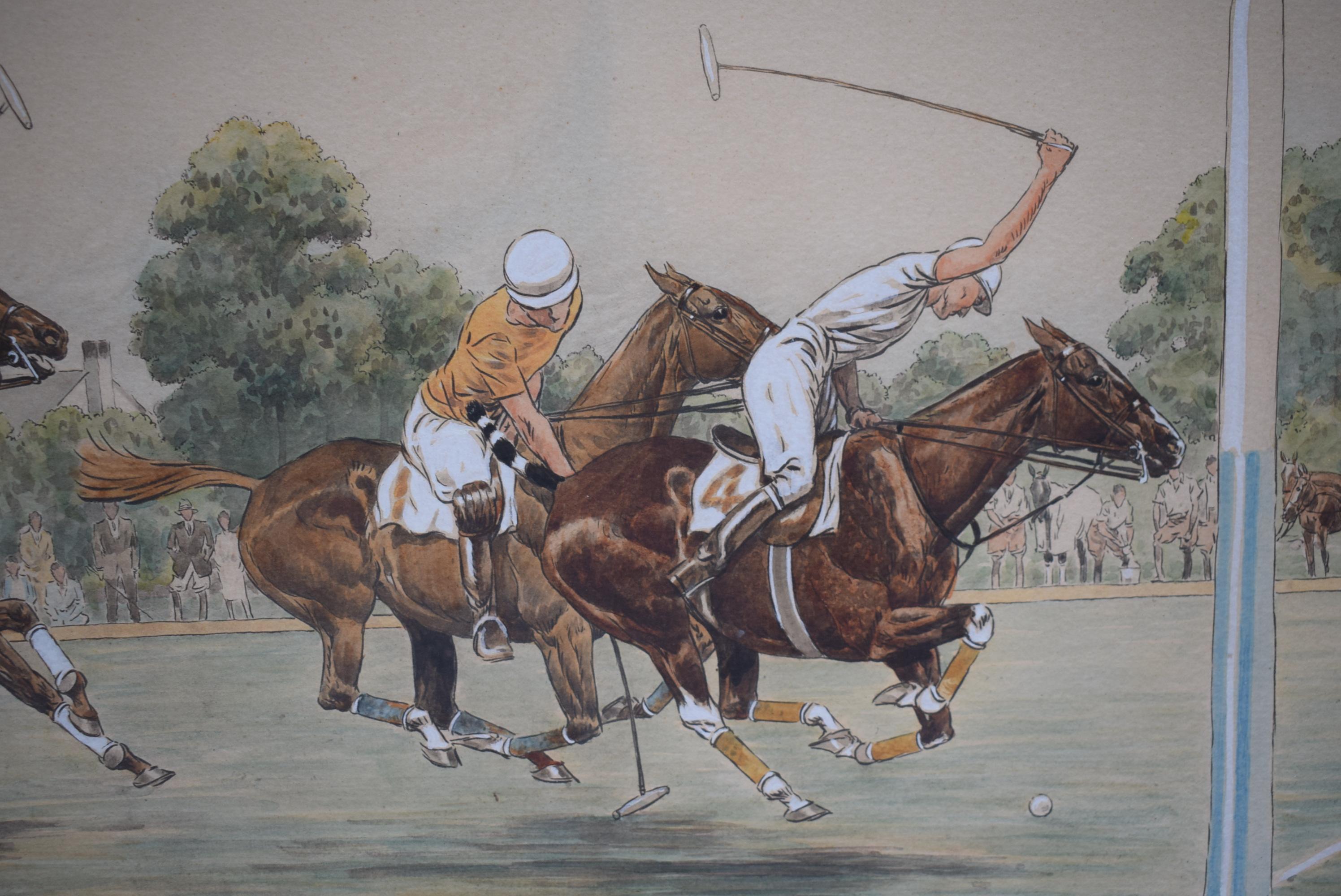 American Polo Scenes The Save 1930 Paul Brown For Sale 3