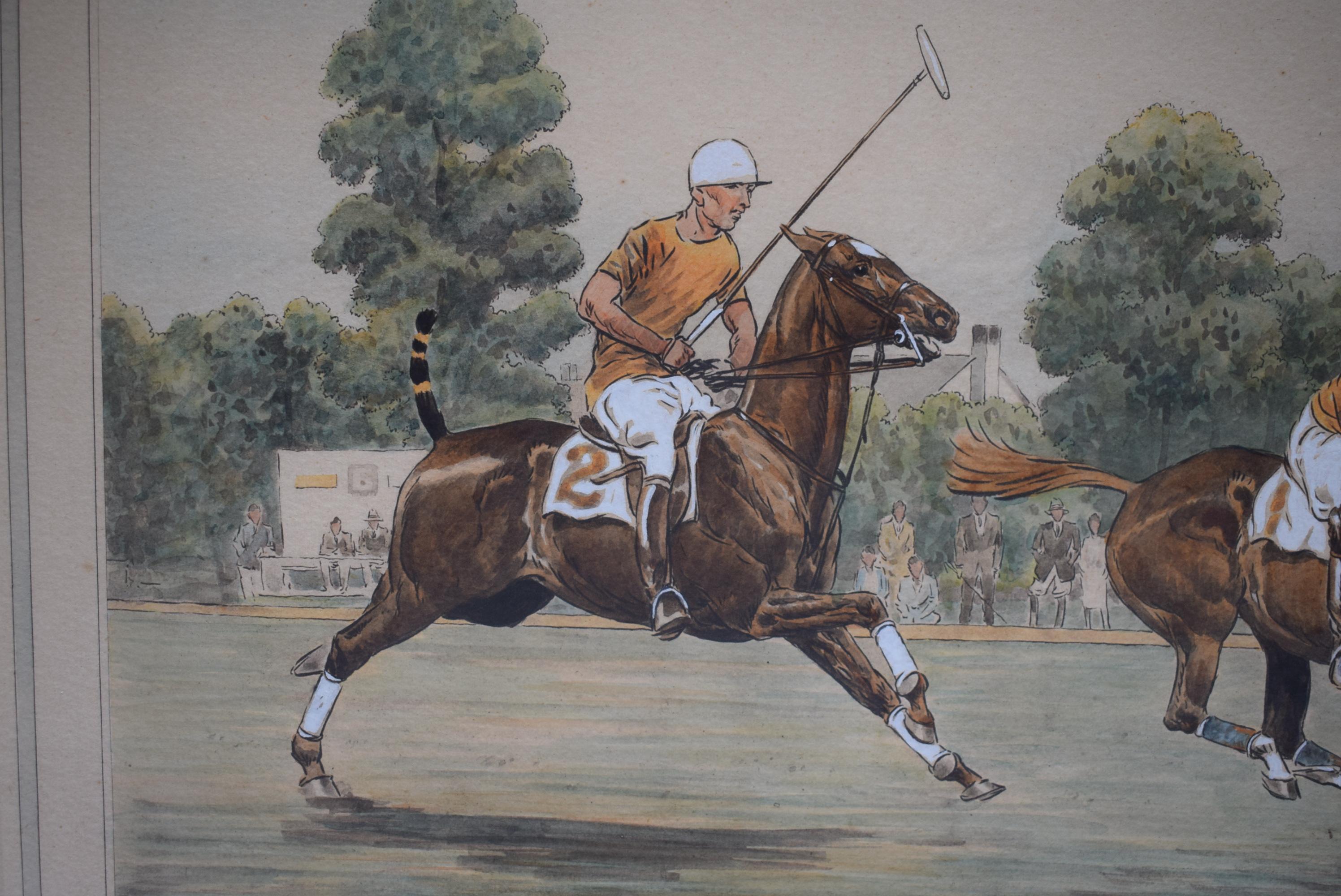 American Polo Scenes The Save 1930 Paul Brown For Sale 4