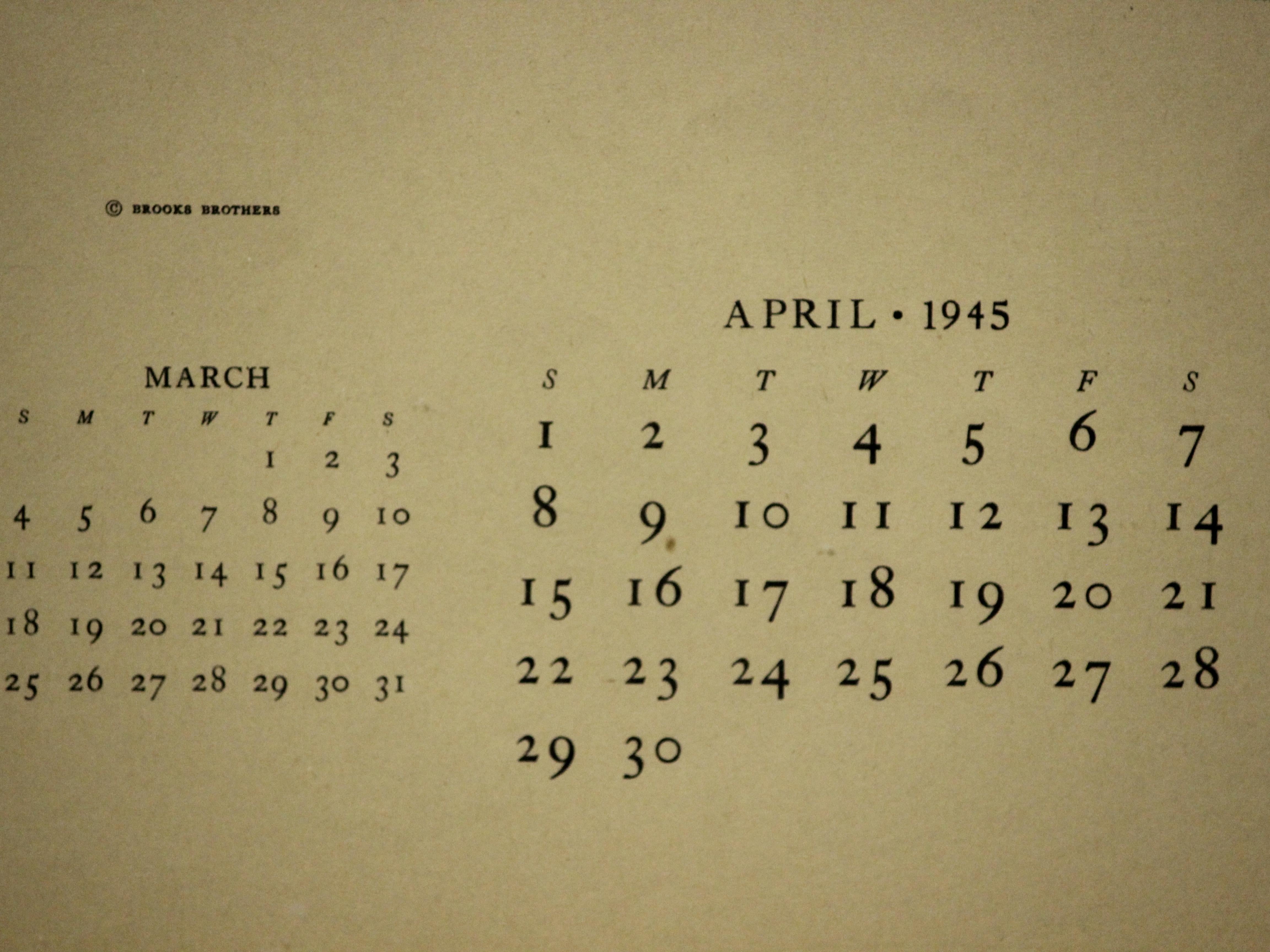 Paul Desmond Brown framed pencil '44 print of an angler on a riverbank for Brooks Brothers calendar April 1945

Print Sz: 13 1/4