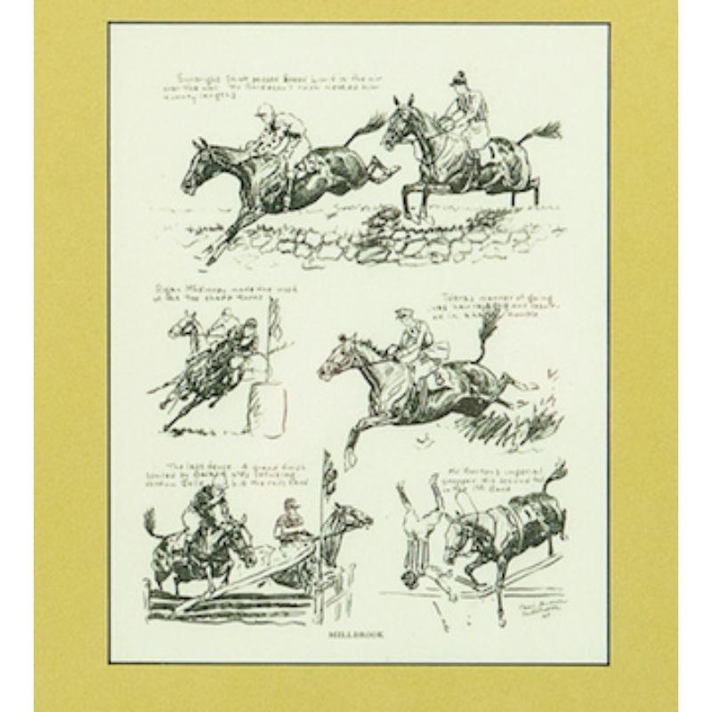 Millbrook Steeplechase 1930 par Paul Brown pour The Derrydale Press - Print de Paul Desmond Brown