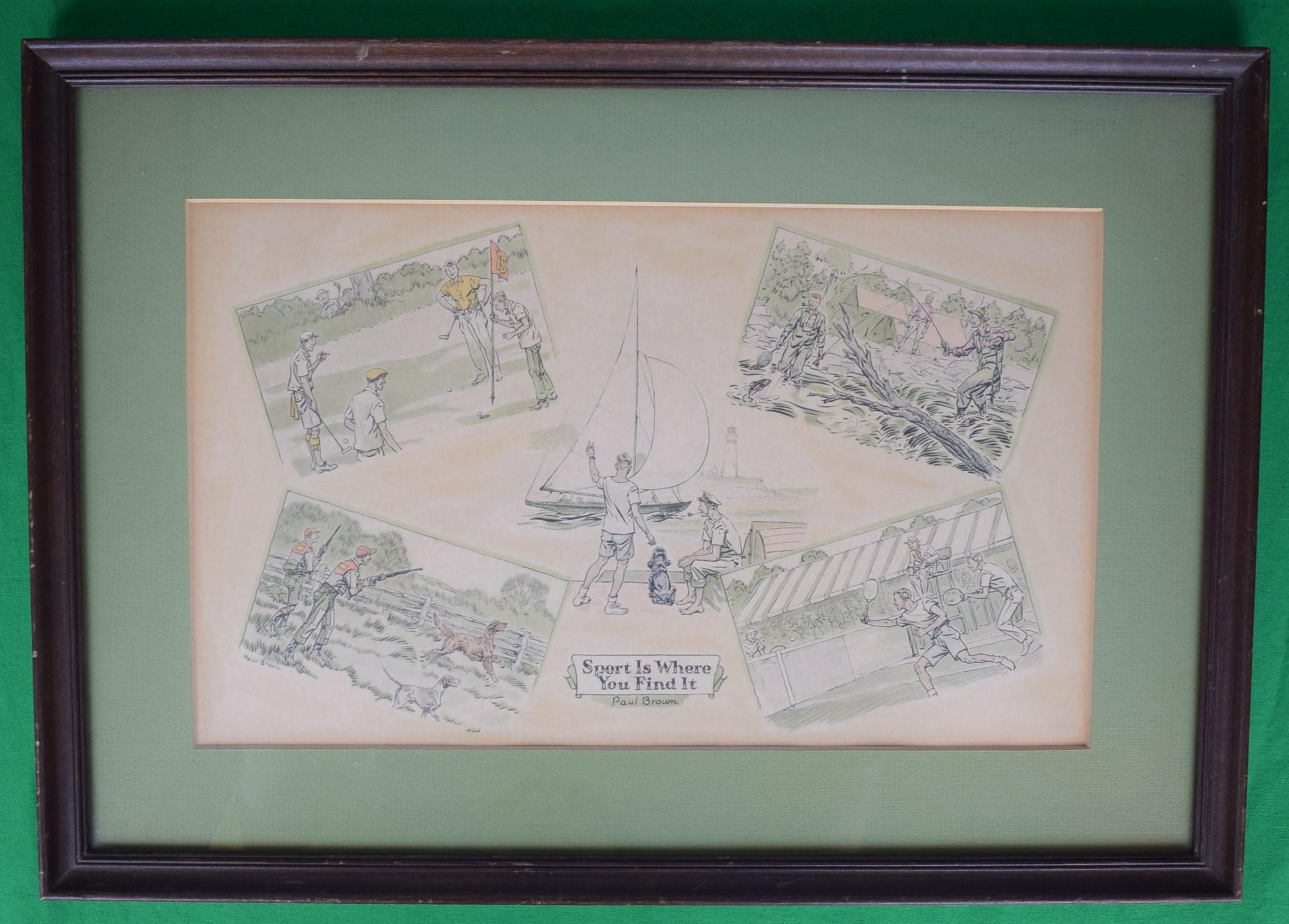 Paul Brown x Brooks Brothers "Sport Is Where You Find It" Advertising Lithograph - Print by Paul Desmond Brown