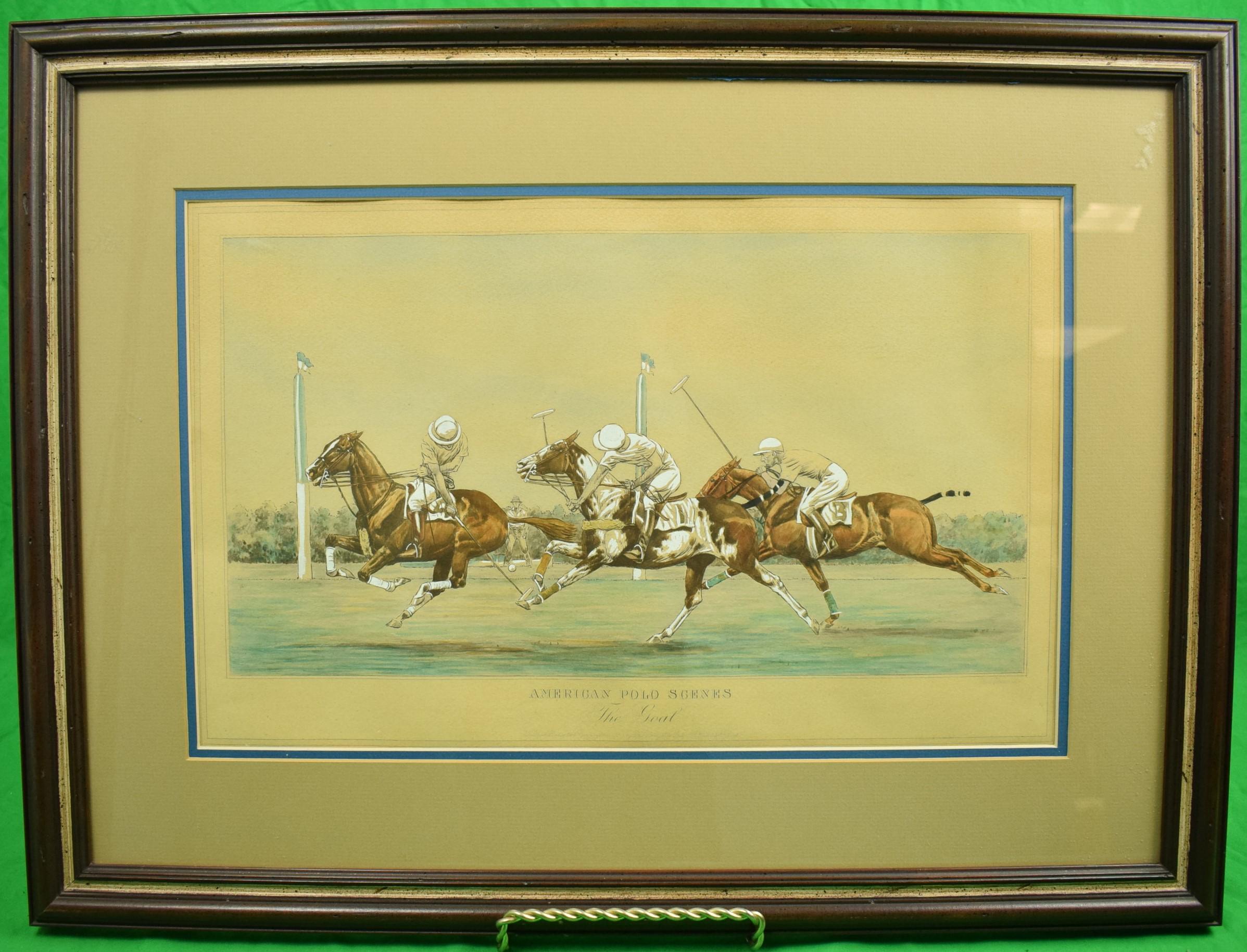"The Goal" American Polo Scenes 1930 by Paul Brown for The Derrydale Press - Print by Paul Desmond Brown