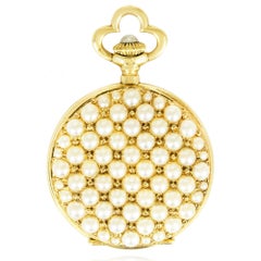 Paul Ditisheim. A Gold Seed Pearl Set Fob Watch C1880