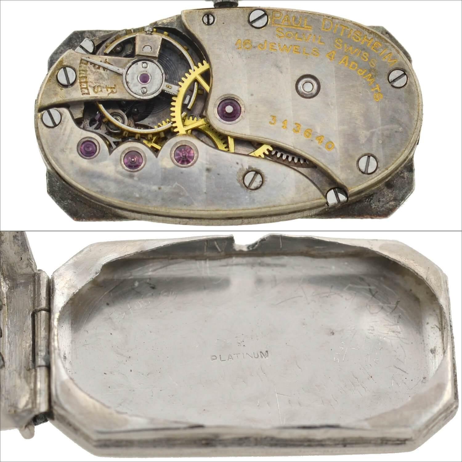 Women's Paul Ditisheim Art Deco Diamond Sapphire Watch