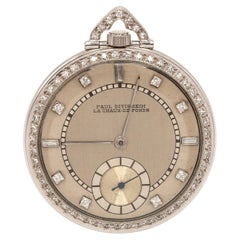 Paul Ditisheim “Solvil” Art Deco Platinum and Diamond Pocket Watch