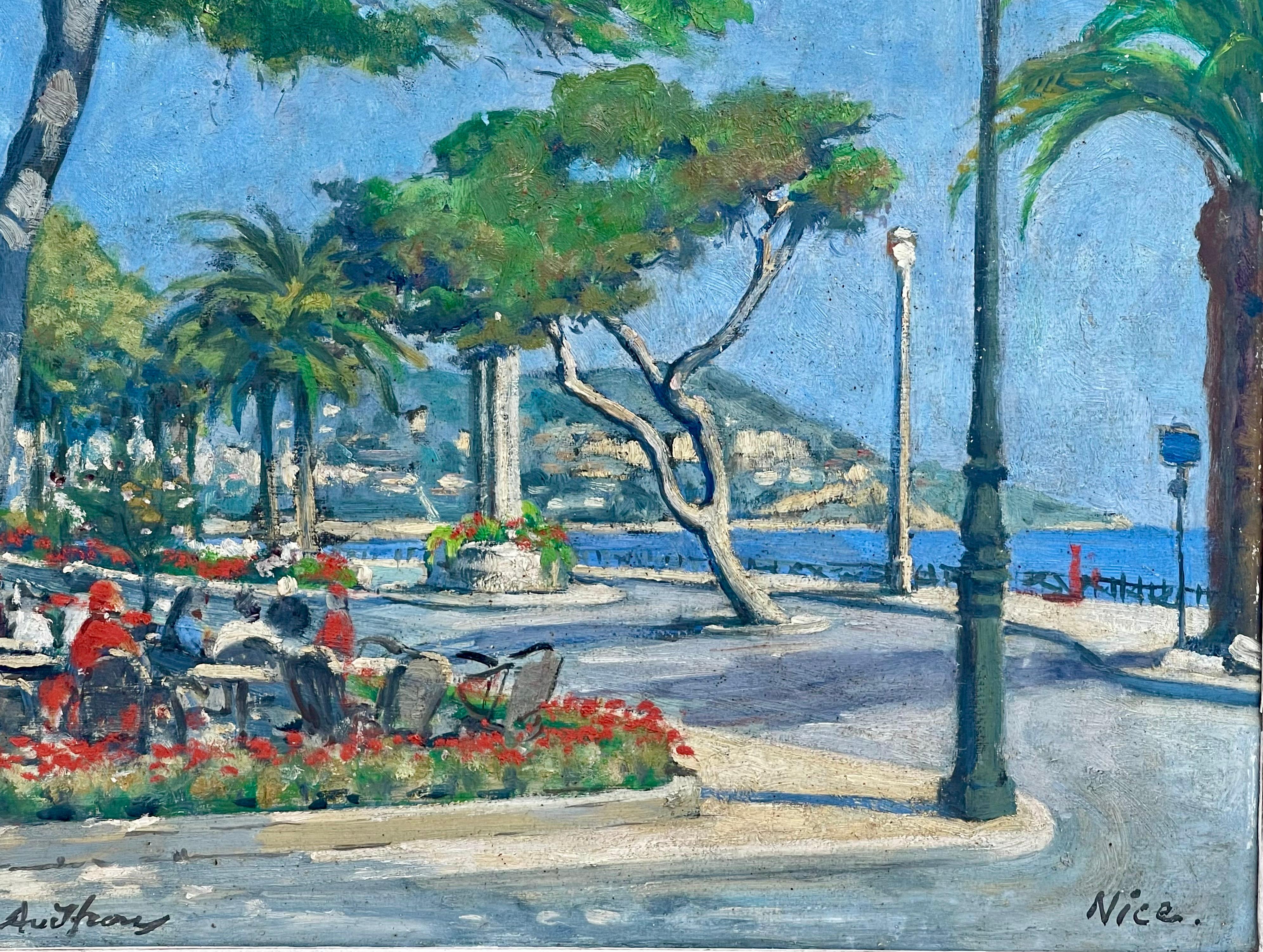 Paul Dominique Audfray – Ansicht von Nizza (Leinwand) im Angebot