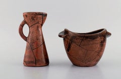 Paul Dressler for Grotenburg, Germany, Two Vases in Glazed Stoneware, 1940s